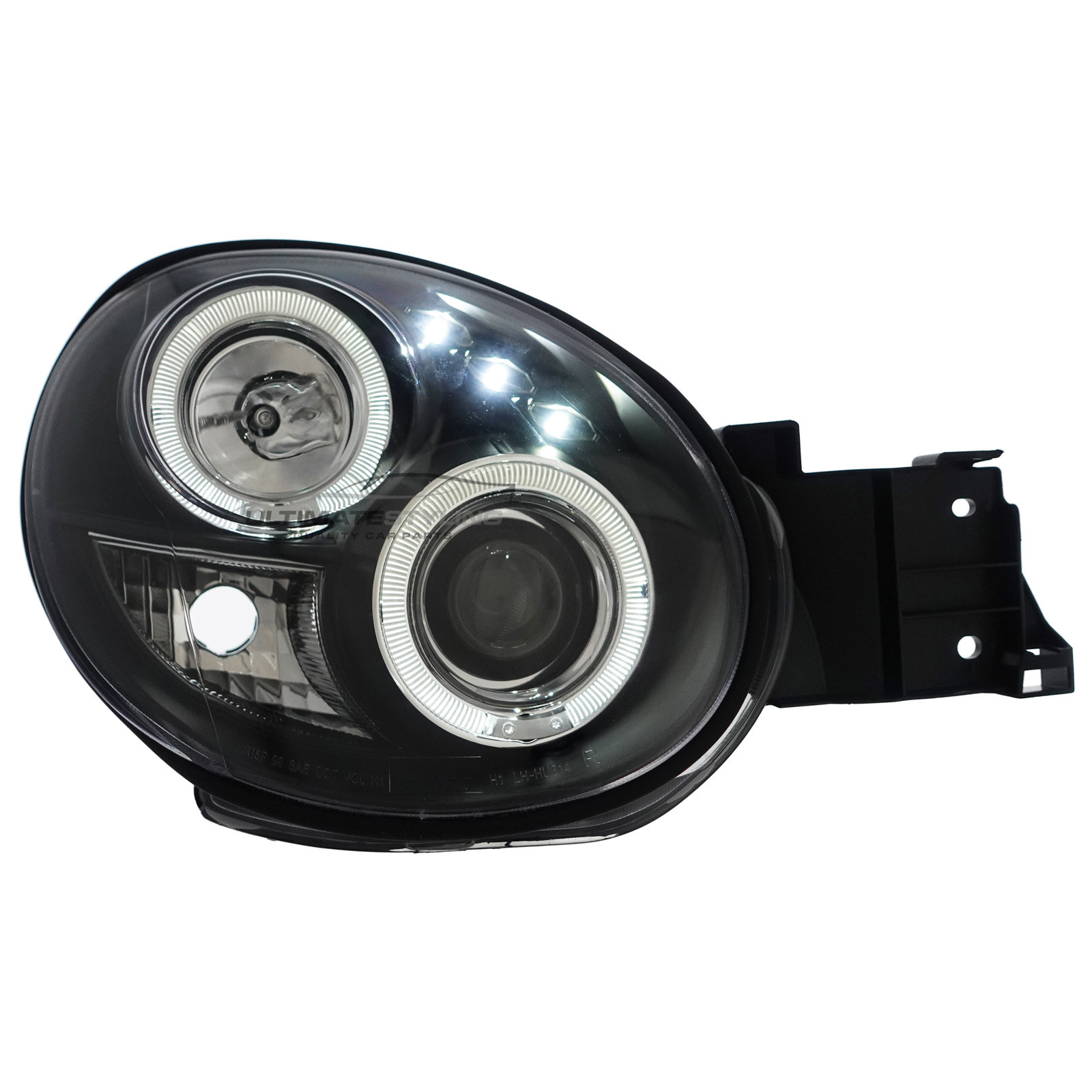 Subaru Impreza Bug Eye 2000-2003 Upgrade Headlights LED Angel Eyes and LED DRL Black Inner Projector Halo Angel Eyes Xenon Look