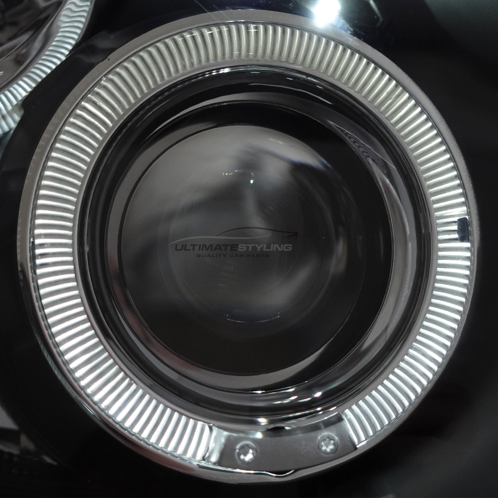 Subaru Impreza Bug Eye 2000-2003 Upgrade Headlights LED Angel Eyes and LED DRL Black Inner Projector Halo Angel Eyes Xenon Look