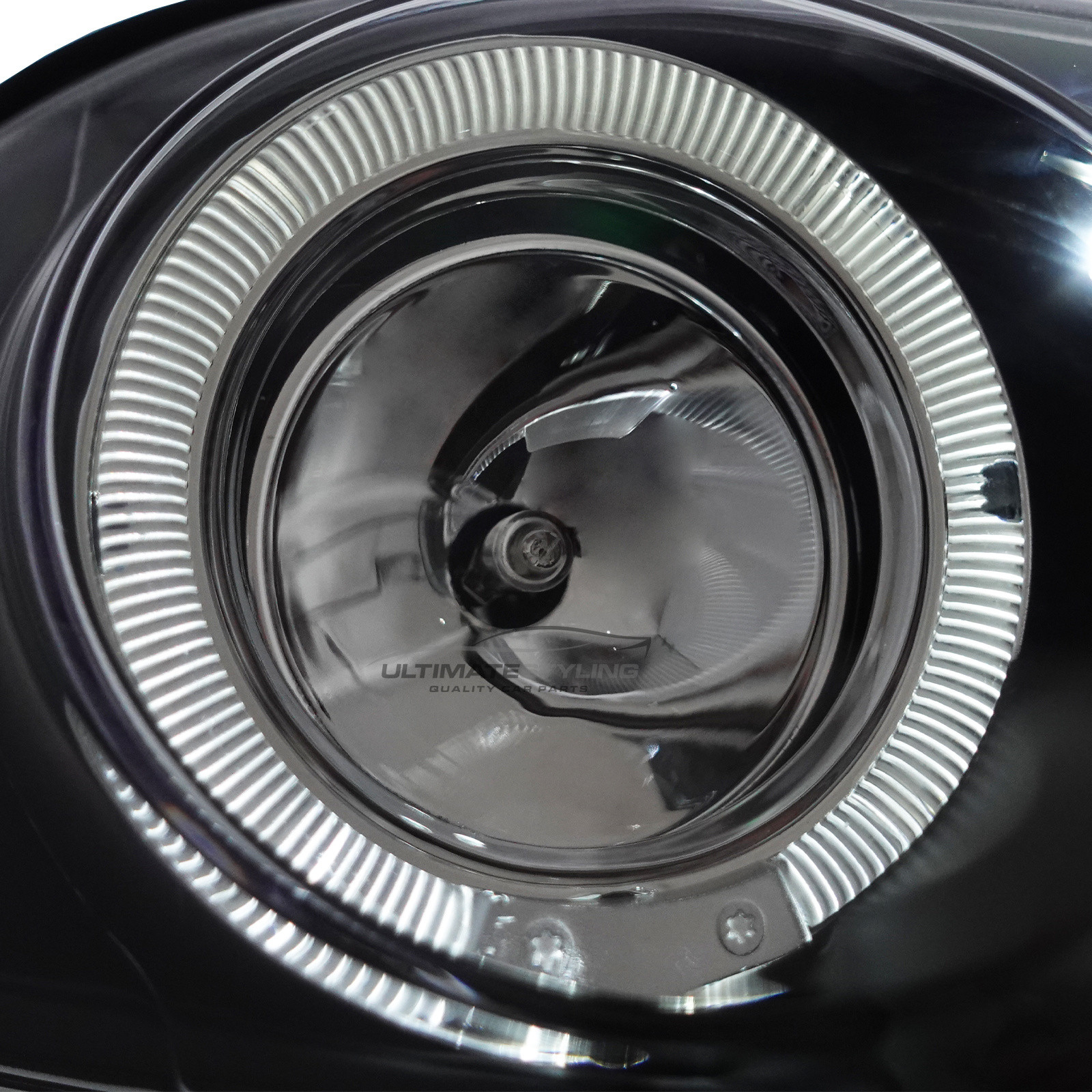 Subaru Impreza Bug Eye 2000-2003 Upgrade Headlights LED Angel Eyes and LED DRL Black Inner Projector Halo Angel Eyes Xenon Look