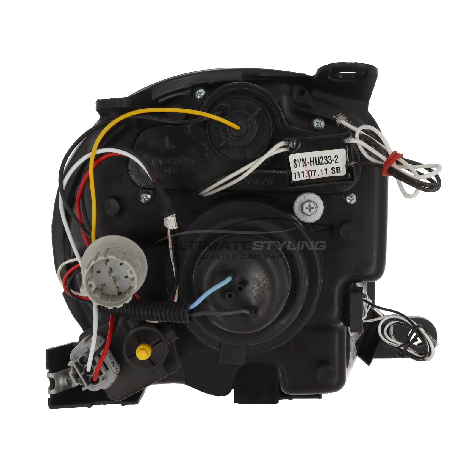 Fiat 500 2008-2015 and Abarth 2015-2016 Upgrade Headlights Black Inner LED DRL Projector Xenon Look