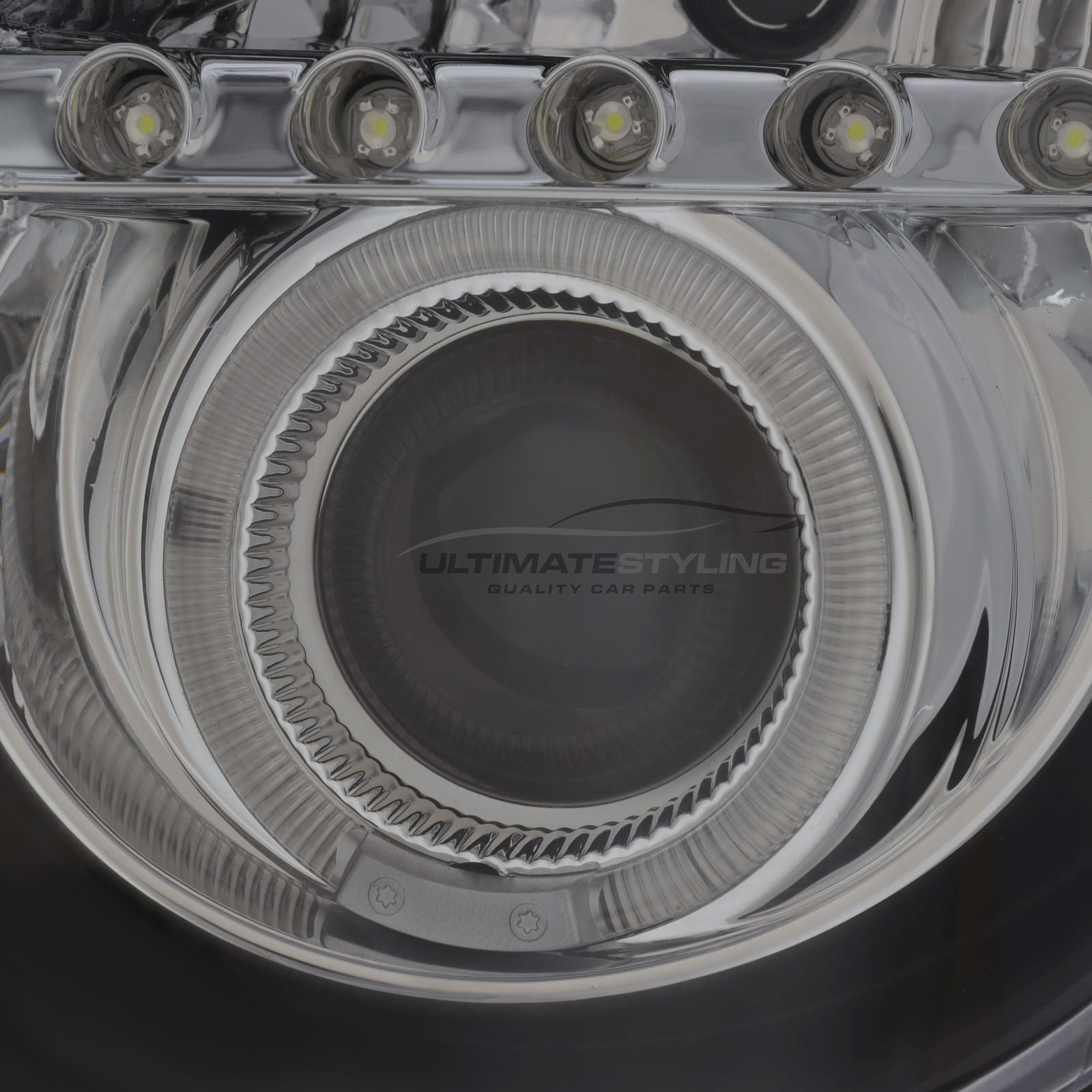 Fiat 500 2008-2015 and Abarth 2015-2016 Upgrade Headlights Black Inner LED DRL Projector Xenon Look