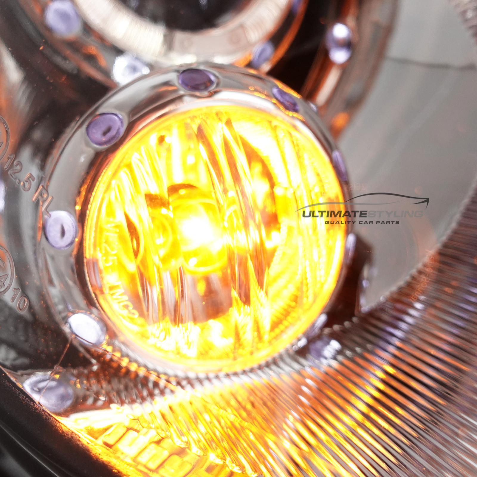 BMW Mini R55 R56 R57 2006-2015 Upgrade Headlights Chrome Inner LED Angel Eye Halo Projector Xenon Look