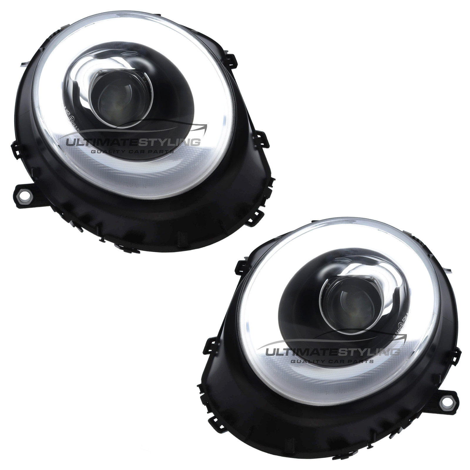 Mini R55 R56 R57 R58 R59 Styling Upgrade LED DRL Black Inner Projector Headlights Headlamps With LED Indicators