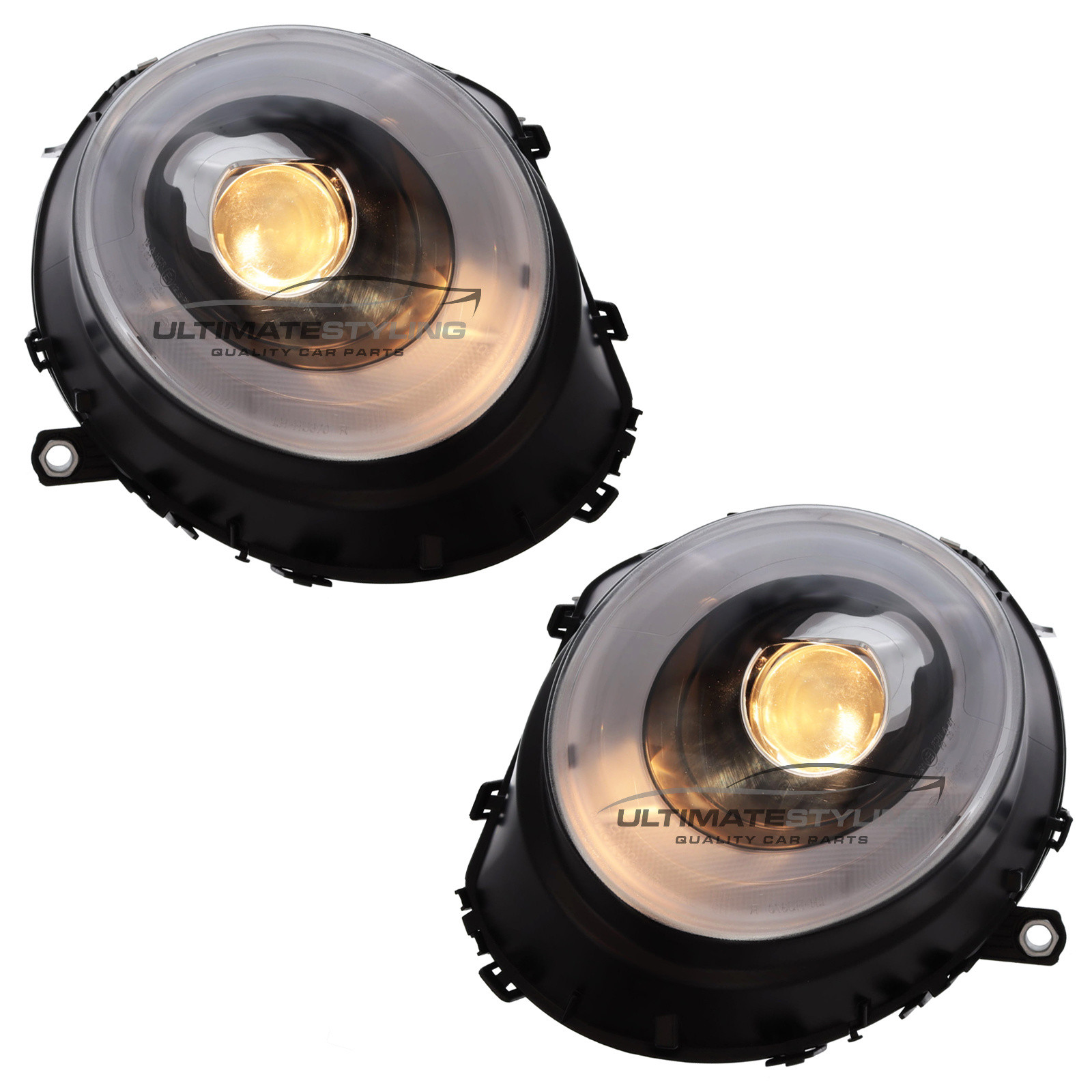 Mini R55 R56 R57 R58 R59 Styling Upgrade LED DRL Black Inner Projector Headlights Headlamps With LED Indicators