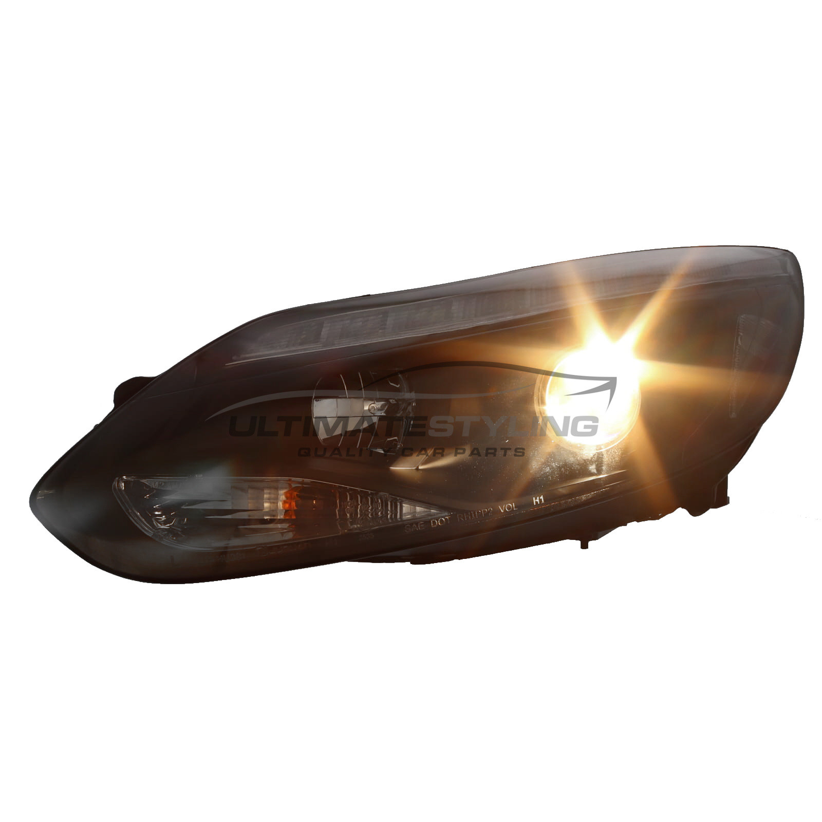 Ford Focus Performance Headlights - Projector Type - LED Daytime Running  Lights (DRL) - Halogen