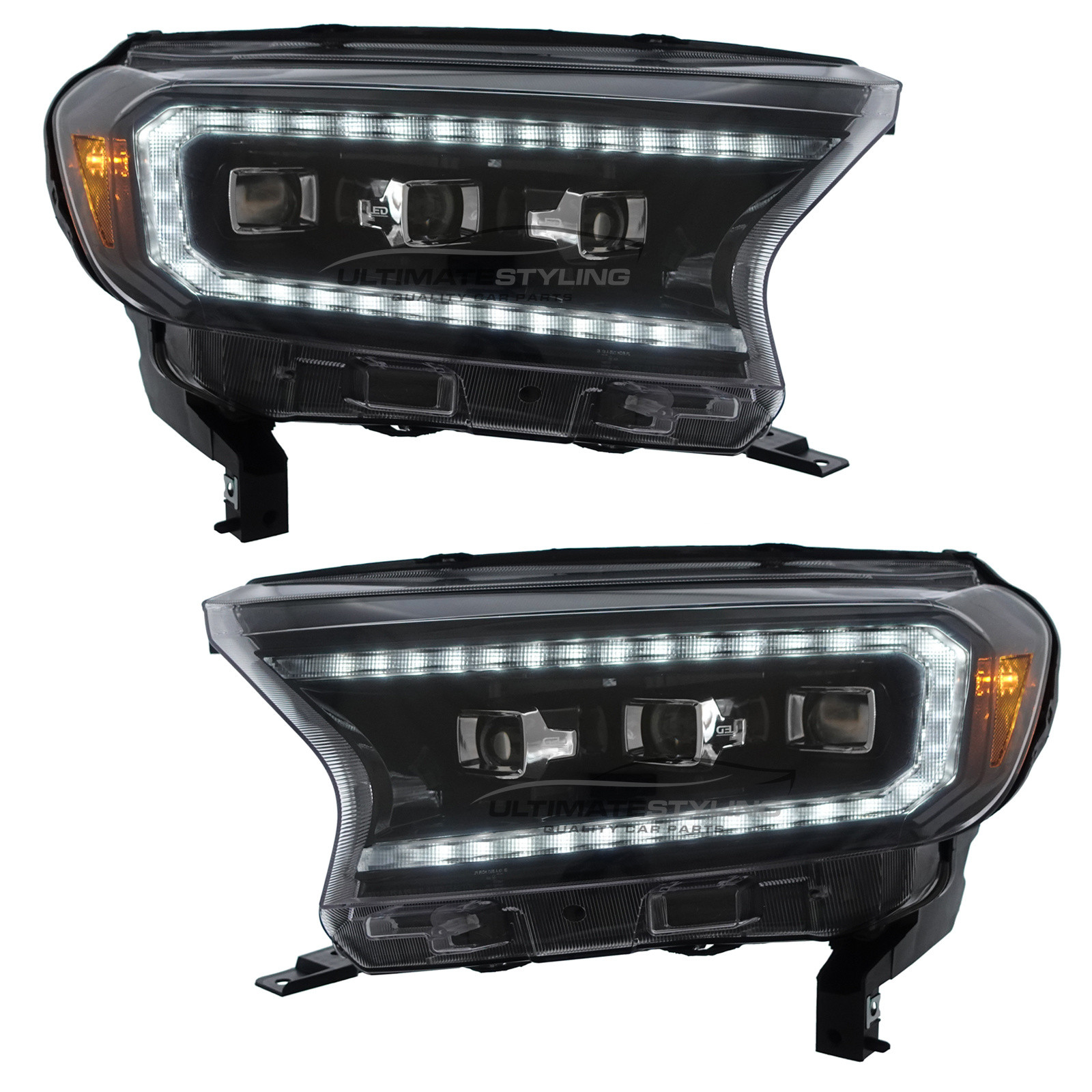 Ford Ranger T6 2015-2023 Full LED Upgrade DRL Headlights Dynamic Sequential Indicators Pair