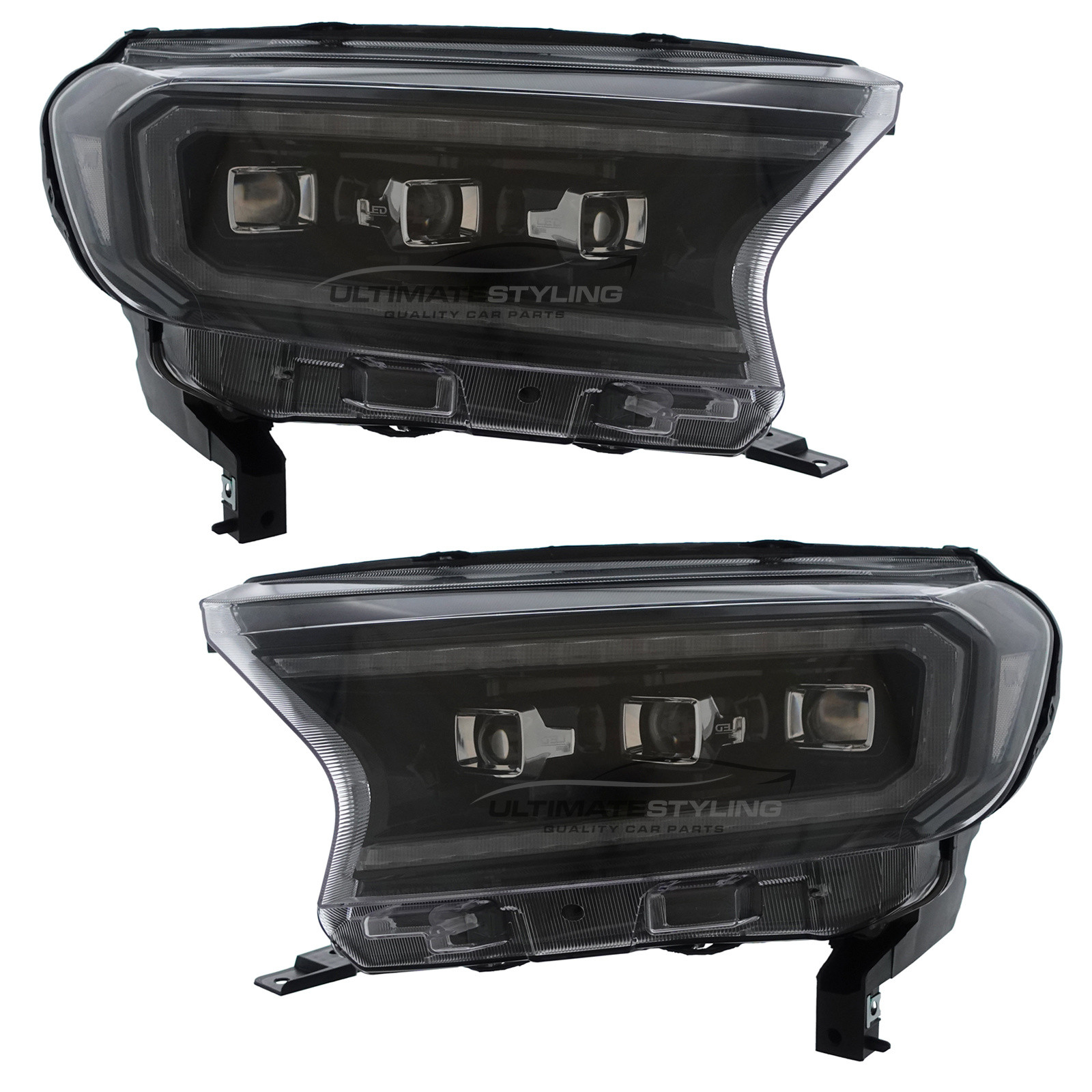 Ford Ranger T6 2015-2023 Full LED Upgrade DRL Headlights Dynamic Sequential Indicators Pair