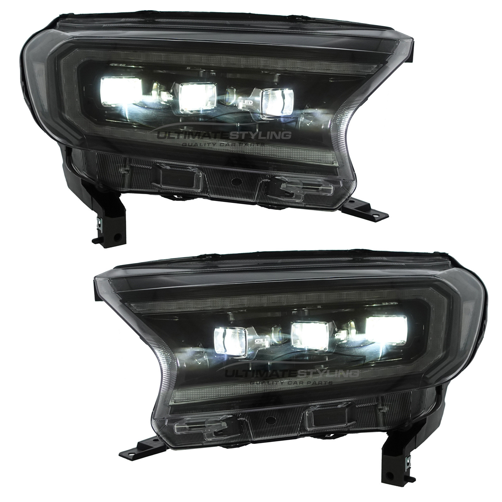Ford Ranger T6 2015-2023 Full LED Upgrade DRL Headlights Dynamic Sequential Indicators Pair