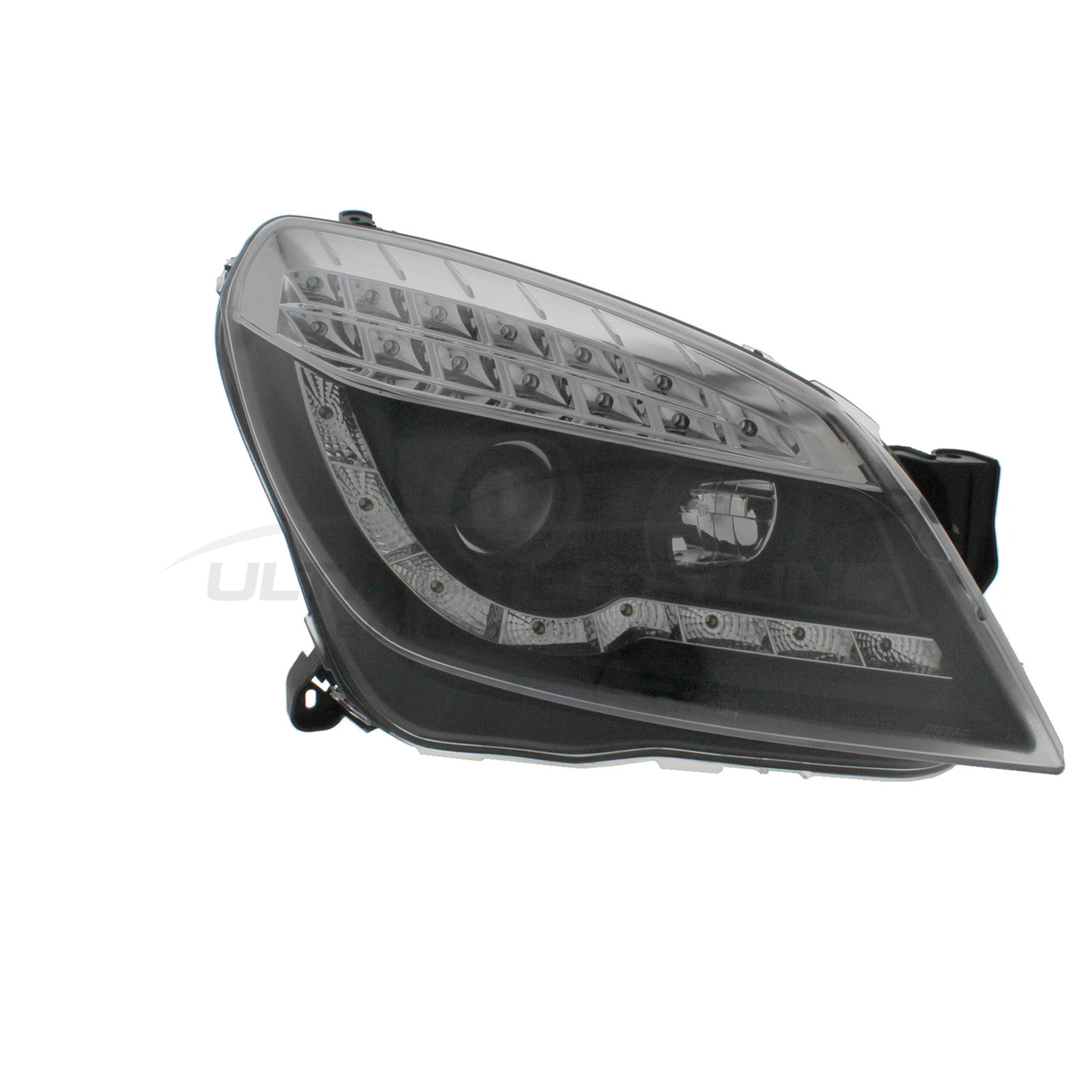 Vauxhall Astra H Mk5 2004-2011 Upgrade Headlights Black Inner LED DRL with LED Indicators Projector Xenon Look