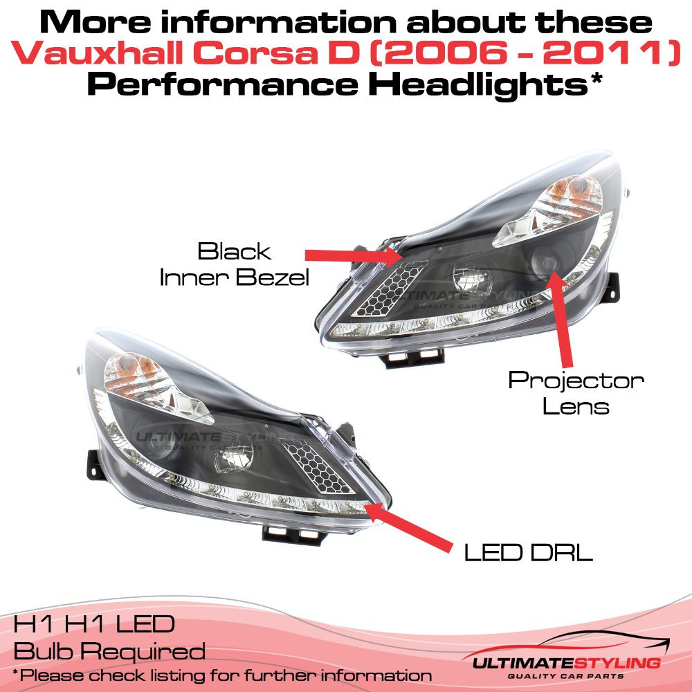 Opel Corsa D Headlight repair & upgrade kits HID xenon LED