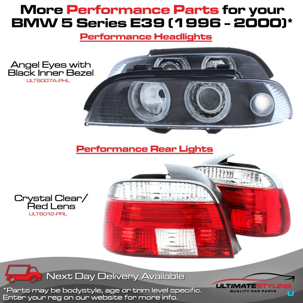BMW 5 Series Custom Performance Headlights - Angel Eyes - Halogen