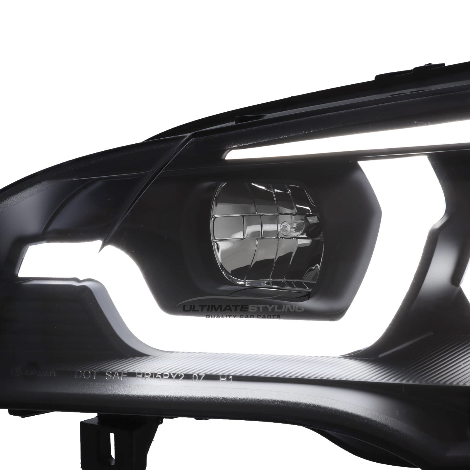 BMW X5 E70 2007-2013 Upgrade Headlights Chrome Inner LED Lightbar DRL Projector Xenon Look