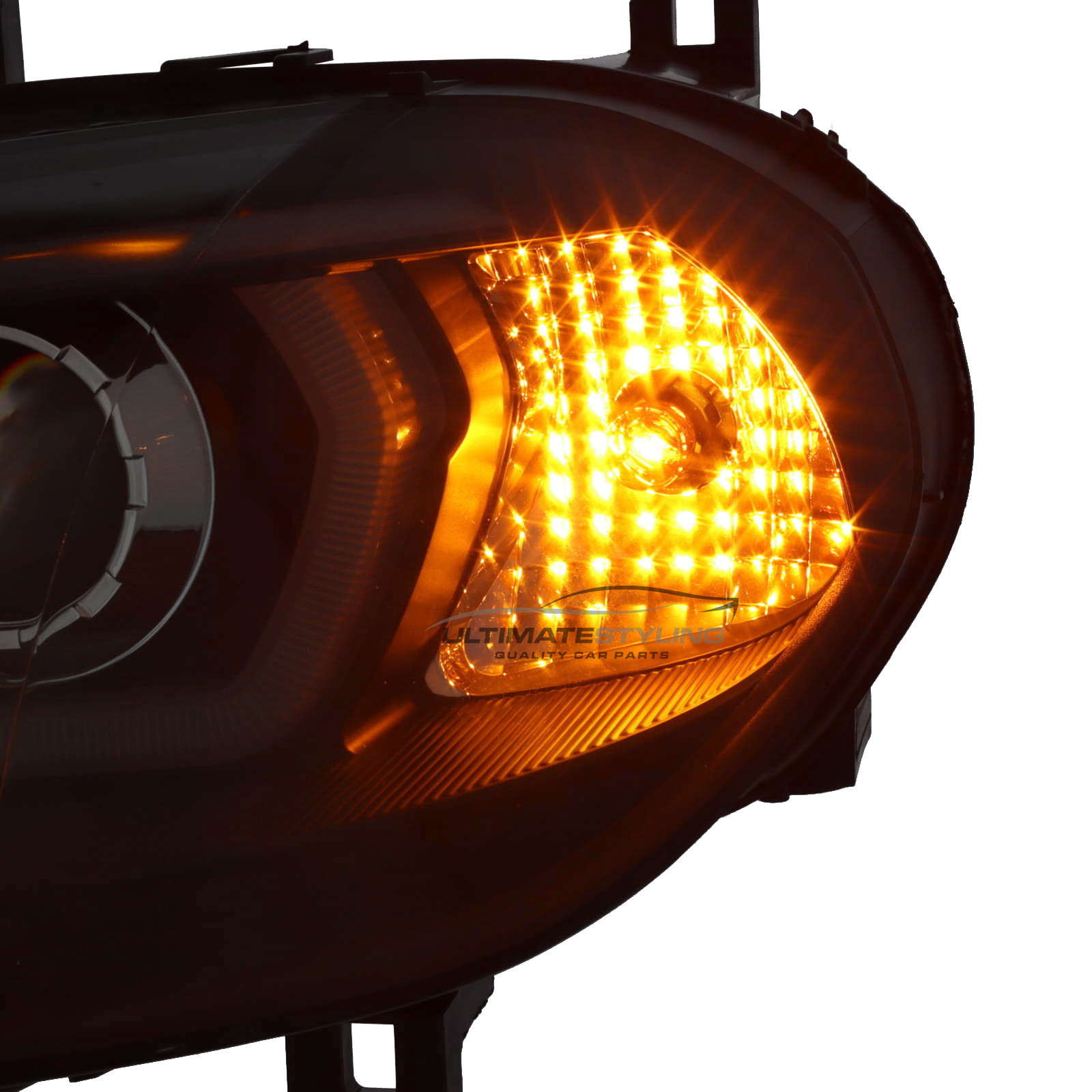 BMW X5 E70 2007-2013 Upgrade Headlights Chrome Inner LED Lightbar DRL Projector Xenon Look