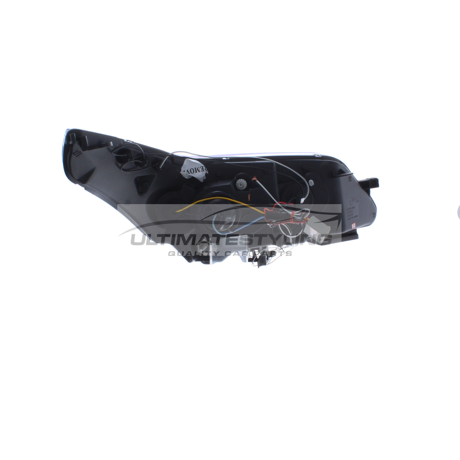 Citroen C4 2004-2010 Upgrade Headlights Black Inner LED Twin Black Angel Eyes Halo and DRL Projector Xenon Look