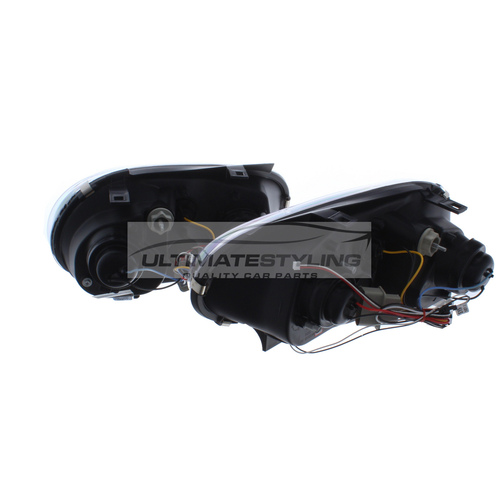 VW Golf Mk4 1997-2004 Upgrade Headlights Black inner LED DRL Projector Xenon Look