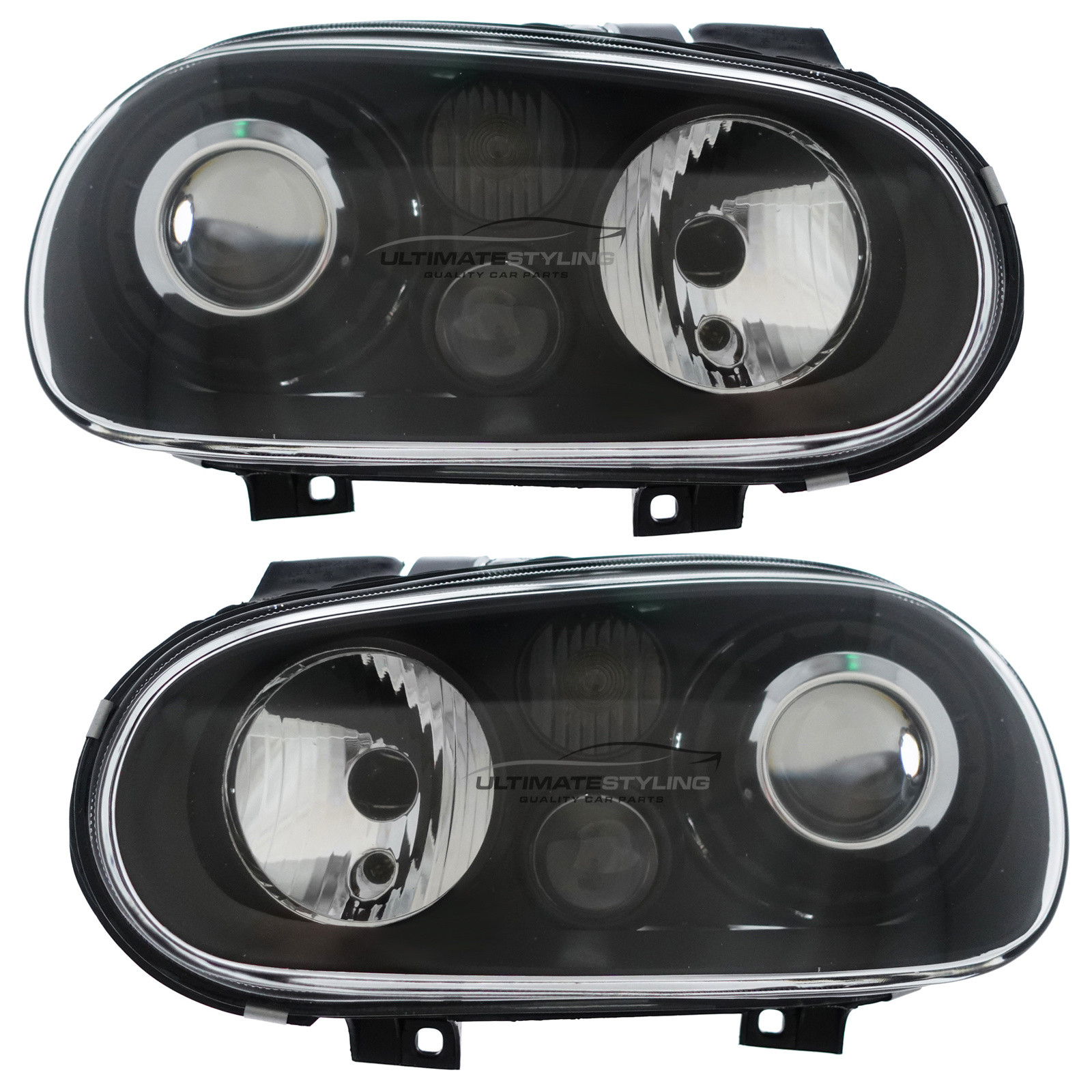 VW Golf Mk4 1997-2004 R32 Style Upgrade Headlights Black Inner Projector Xenon Look