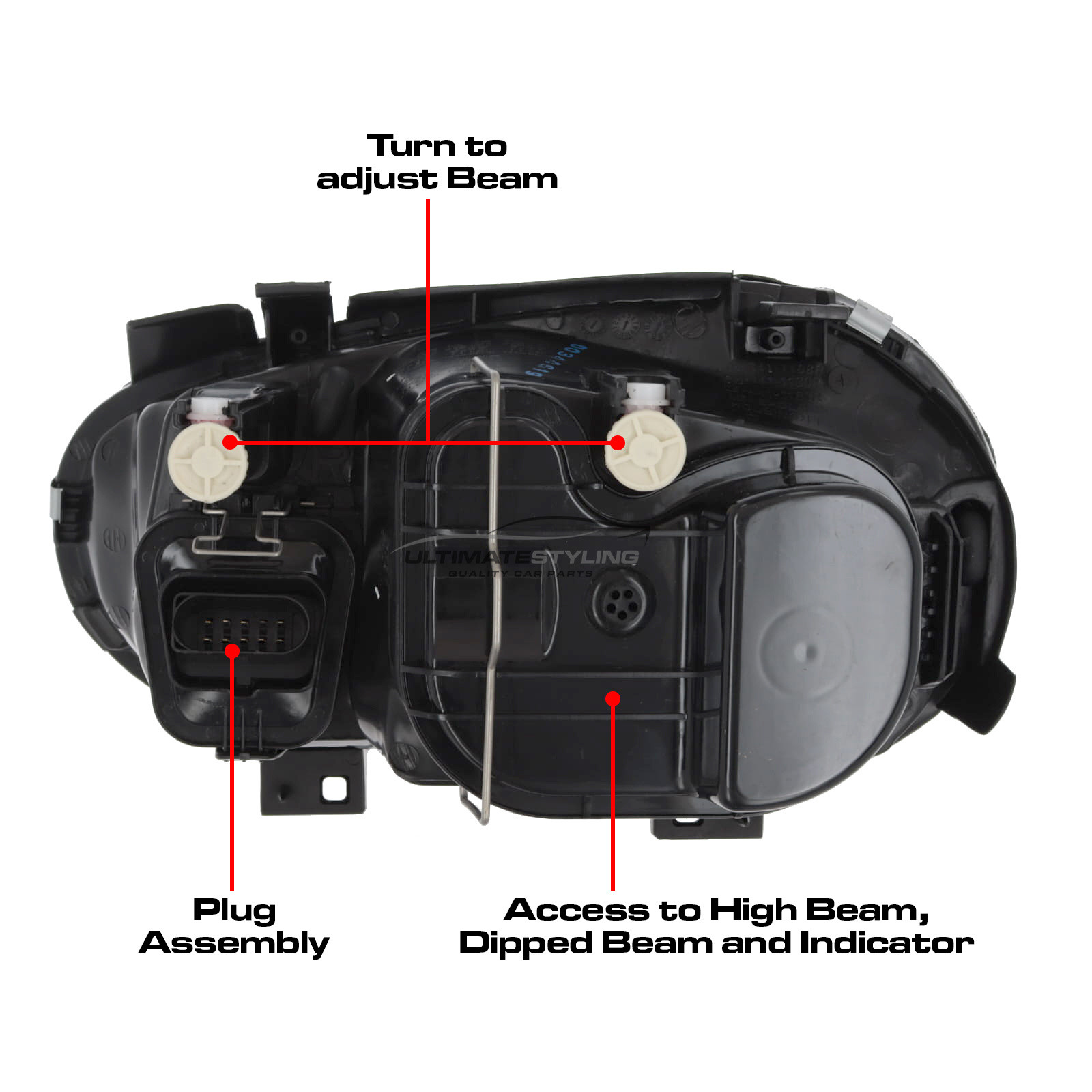 VW Golf Mk4 1997-2004 R32 Style Upgrade Headlights Black Inner Projector Xenon Look