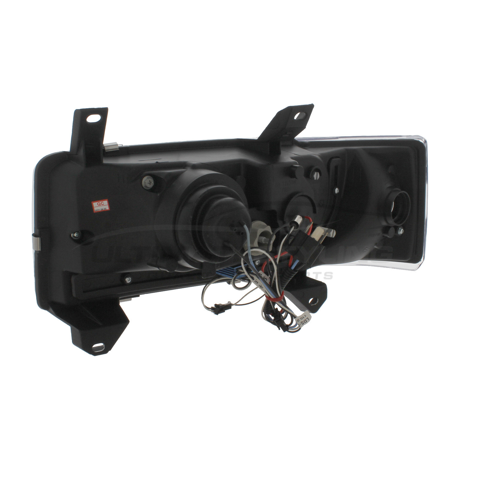 VW Transporter T4 Van & Caravelle 1990-2003 Short Nose Upgrade Headlights Black Inner LED DRL Projector Xenon Look