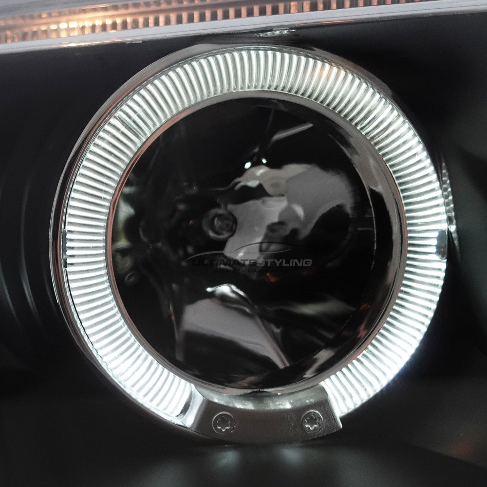 VW Passat B5.5 2000-2005 Upgrade Headlights Black inner LED Twin Angel Eyes Halo Projector Xenon Look