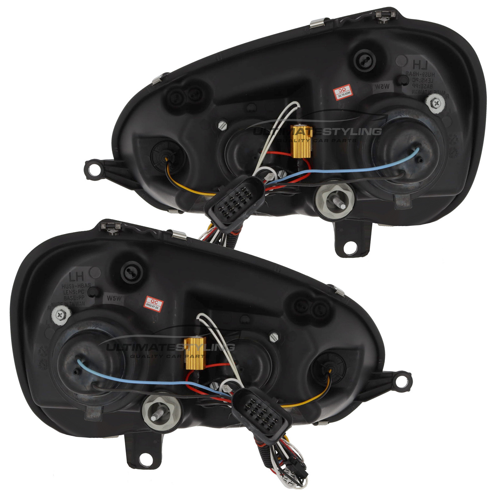 VW Golf Mk5 2003-2009 and Jetta 2006-2011 Upgrade Headlights Black Inner LED DRL Projector Xenon Look