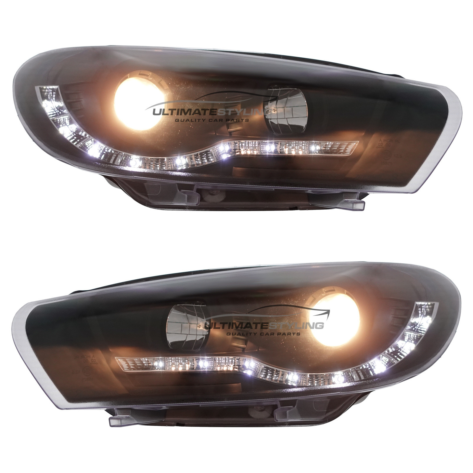 VW Scirocco 2008-2015 Upgrade Headlights Black inner Projector Xenon Look