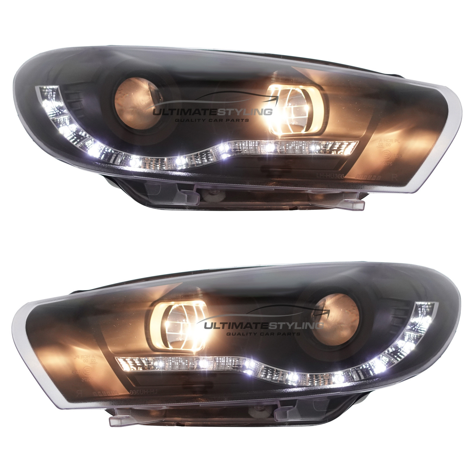 VW Scirocco 2008-2015 Upgrade Headlights Black inner Projector Xenon Look