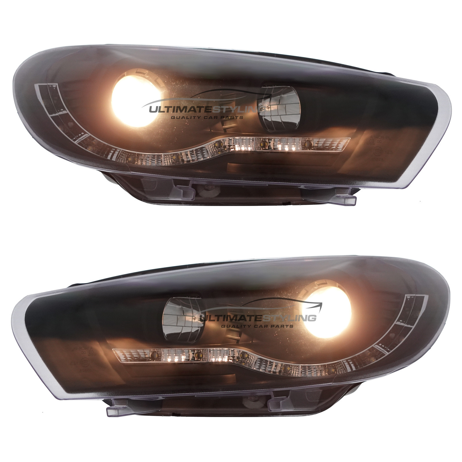 VW Scirocco 2008-2015 Upgrade Headlights Black inner Projector Xenon Look