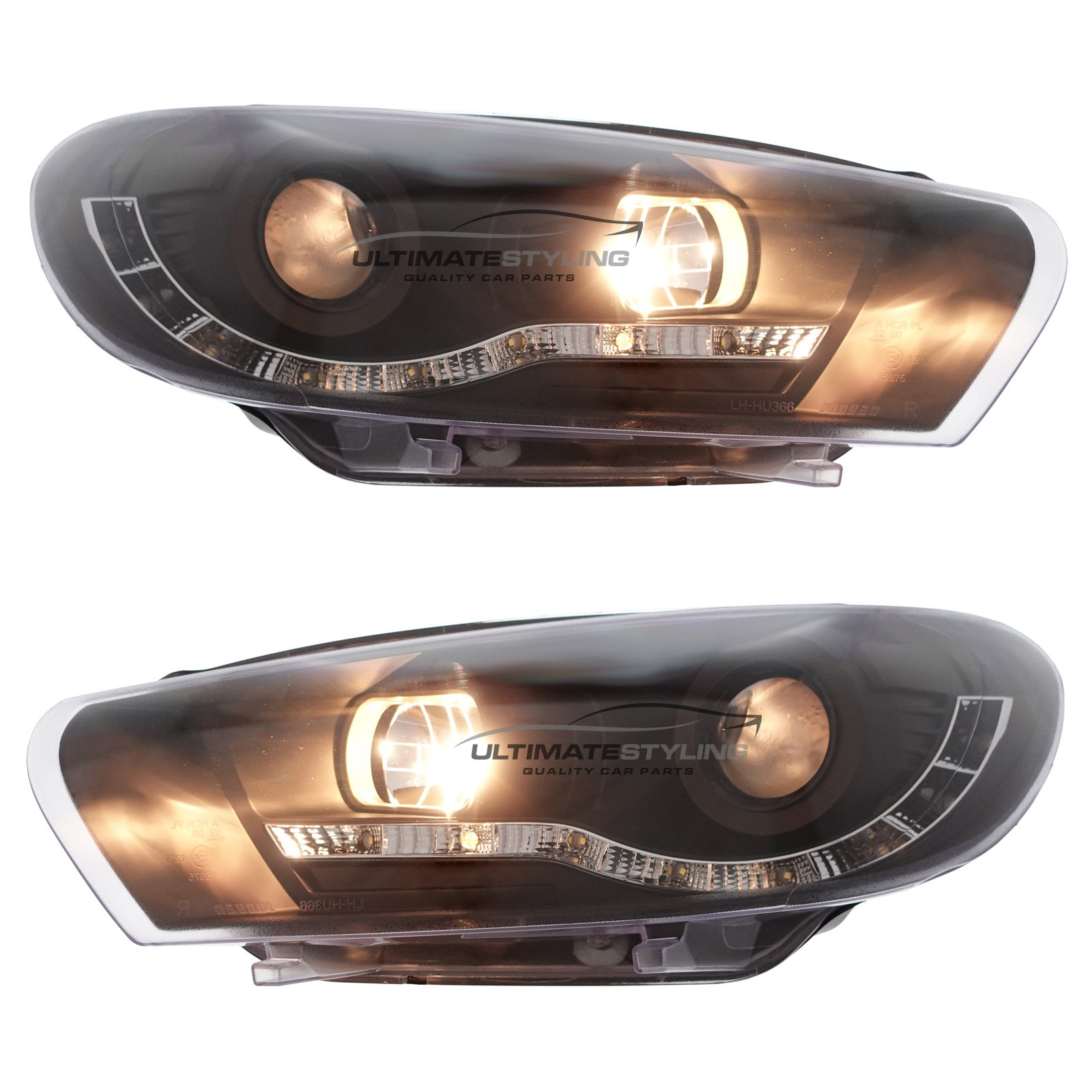 VW Scirocco 2008-2015 Upgrade Headlights Black inner Projector Xenon Look