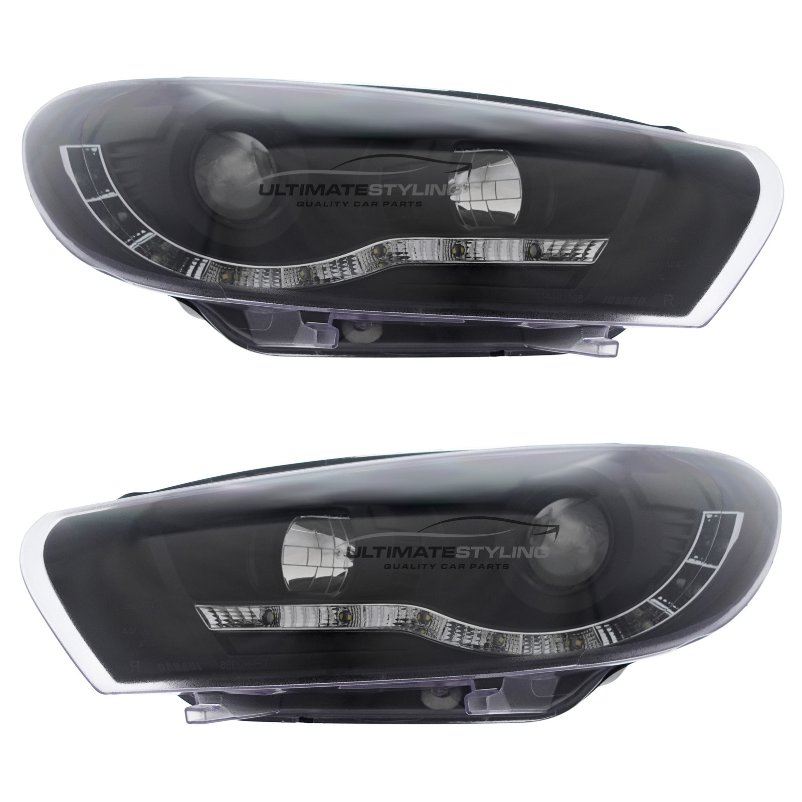 VW Scirocco 2008-2015 Upgrade Headlights Black inner Projector Xenon Look