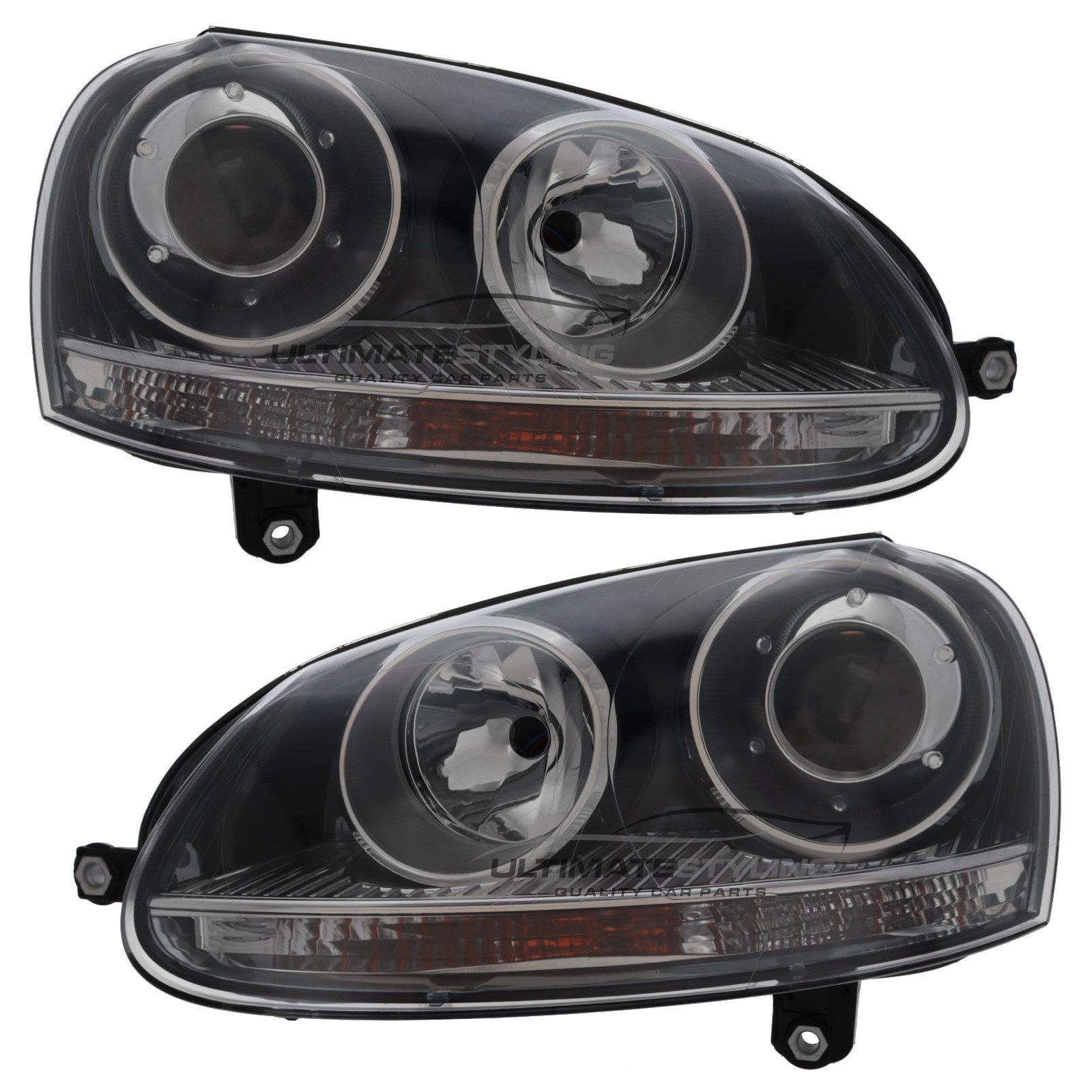 VW Golf Mk5 2003-2009 and Jetta 2006-2011 GTi R32 Style Upgrade Headlights Projectors Xenon look