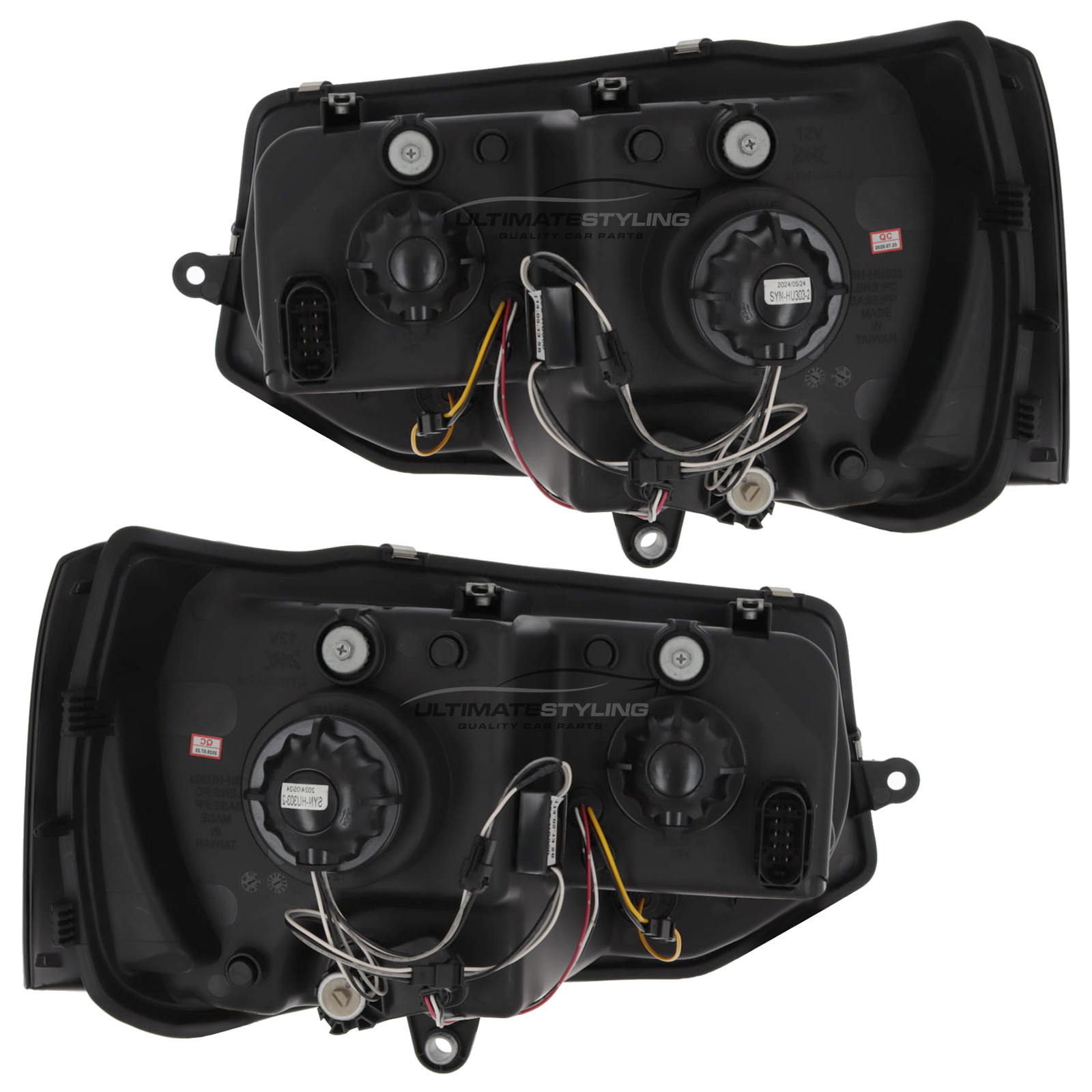 VW Transporter T5.1 2010-2015 Upgrade Headlights LED Lightbar DRL Black Inner Projector Xenon Look