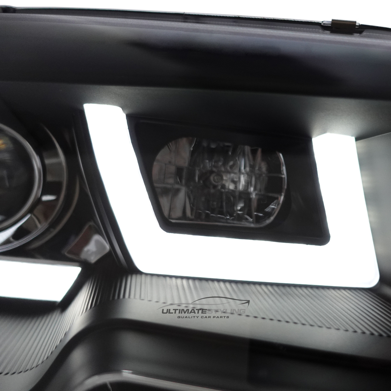 VW Transporter T5.1 2010-2015 Upgrade Headlights LED Lightbar DRL Black Inner Projector Xenon Look