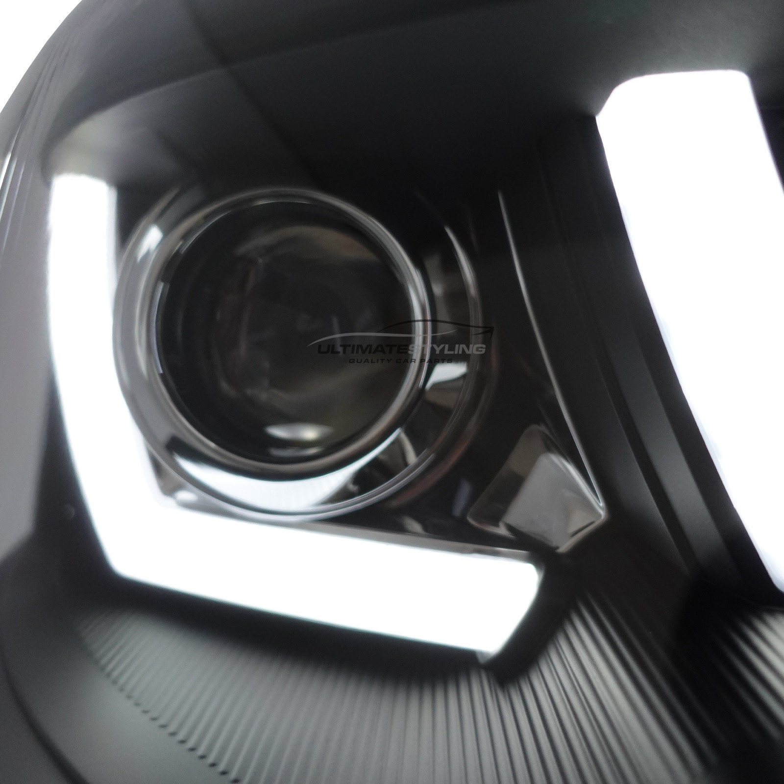 VW Transporter T5.1 2010-2015 Upgrade Headlights LED Lightbar DRL Black Inner Projector Xenon Look