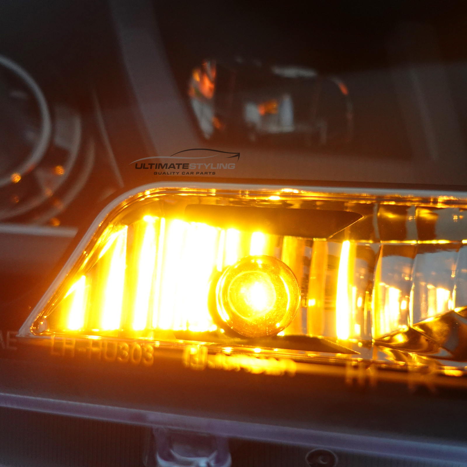 VW Transporter T5.1 2010-2015 Upgrade Headlights LED Lightbar DRL Black Inner Projector Xenon Look