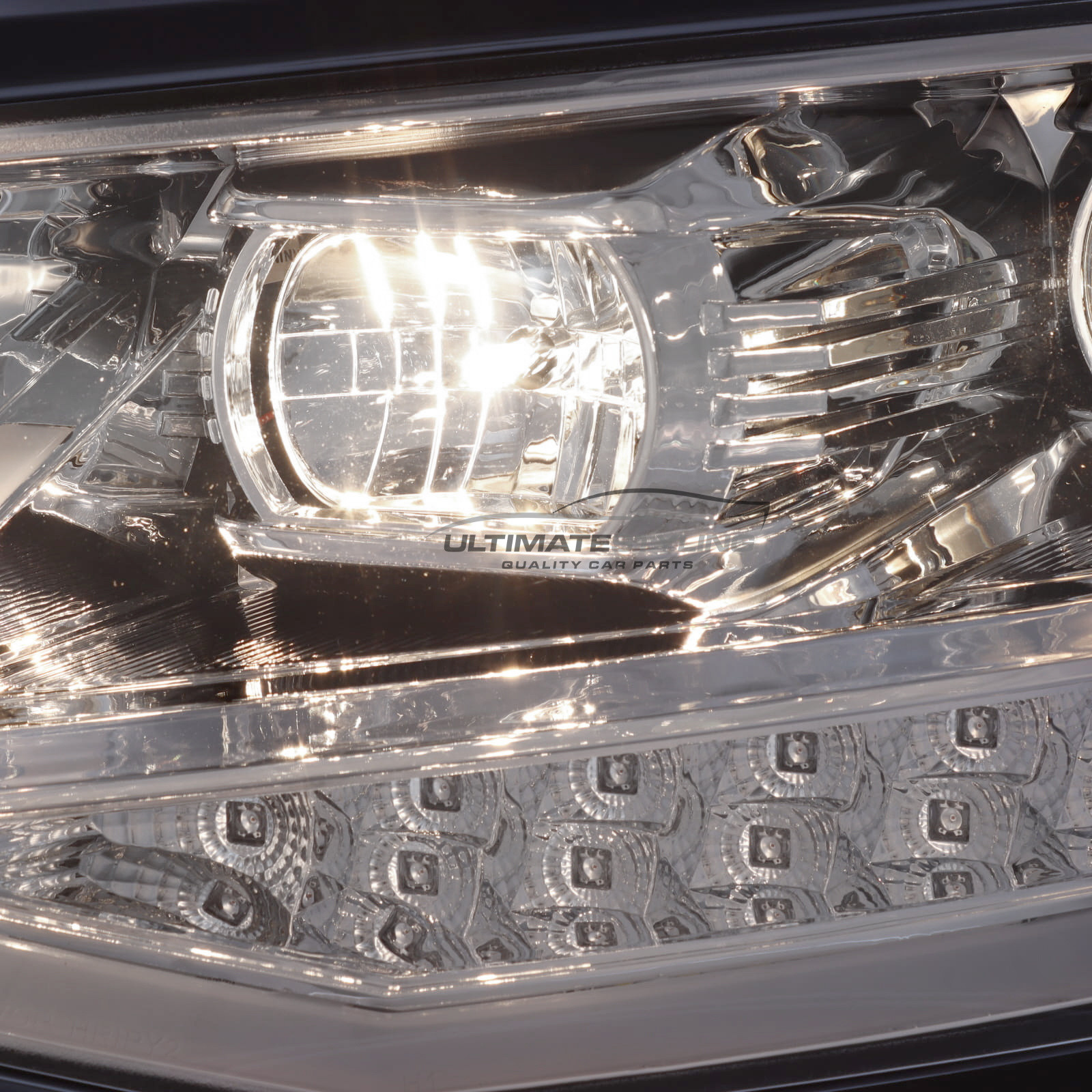 VW Transporter T6 2015-2020 LED DRL Projector Headlights Headlamps Chrome Inner LED Indicators