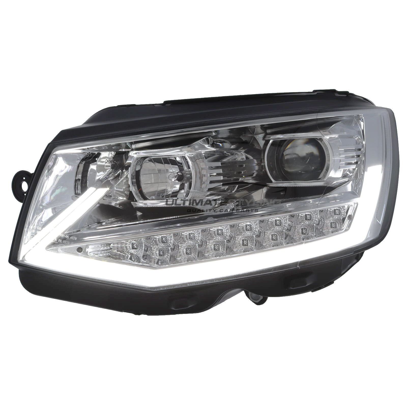 VW Transporter T6 2015-2020 LED DRL Projector Headlights Headlamps Chrome Inner LED Indicators