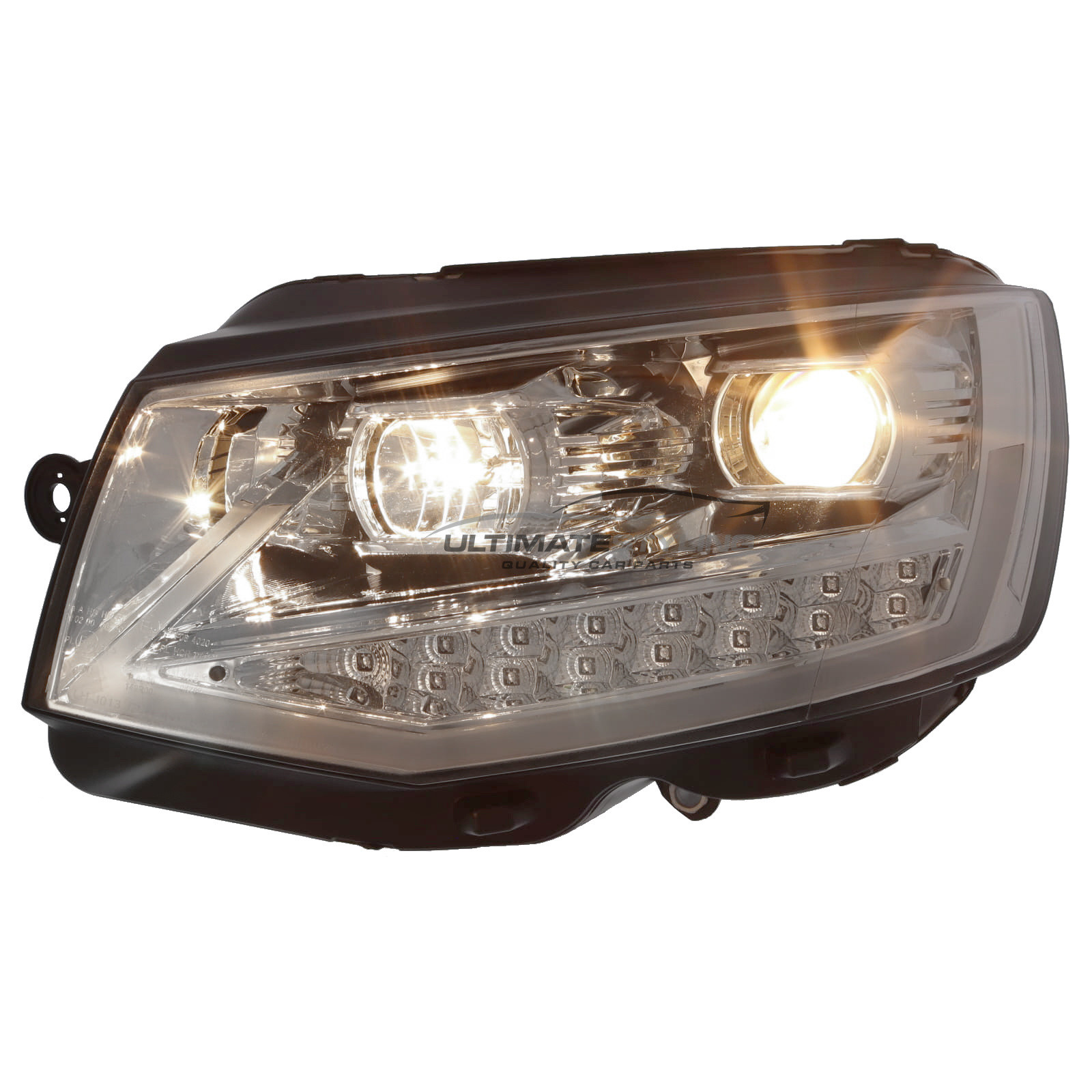 VW Transporter T6 2015-2020 LED DRL Projector Headlights Headlamps Chrome Inner LED Indicators
