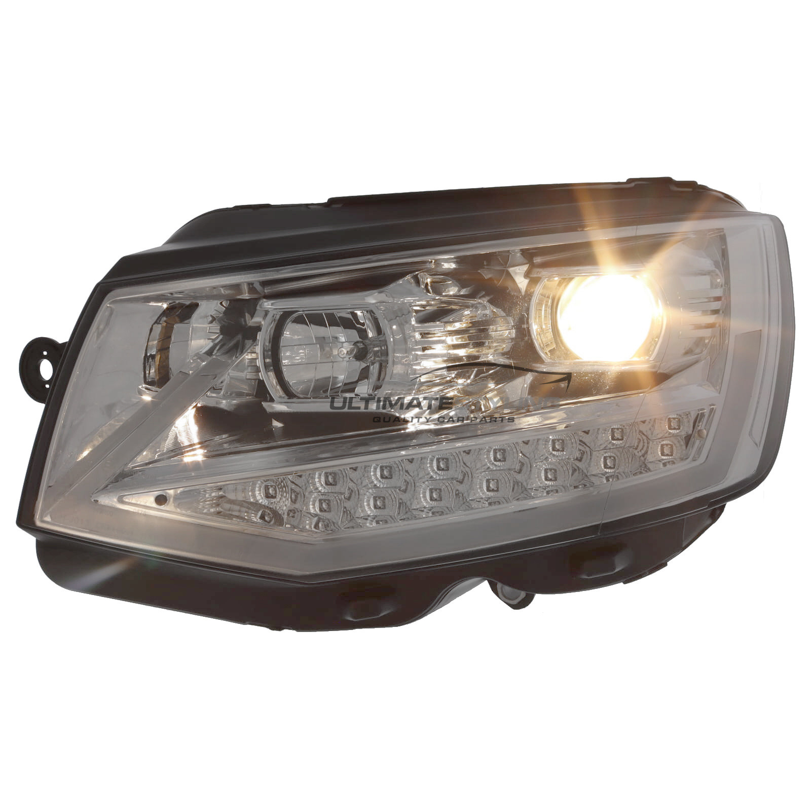 VW Transporter T6 2015-2020 LED DRL Projector Headlights Headlamps Chrome Inner LED Indicators