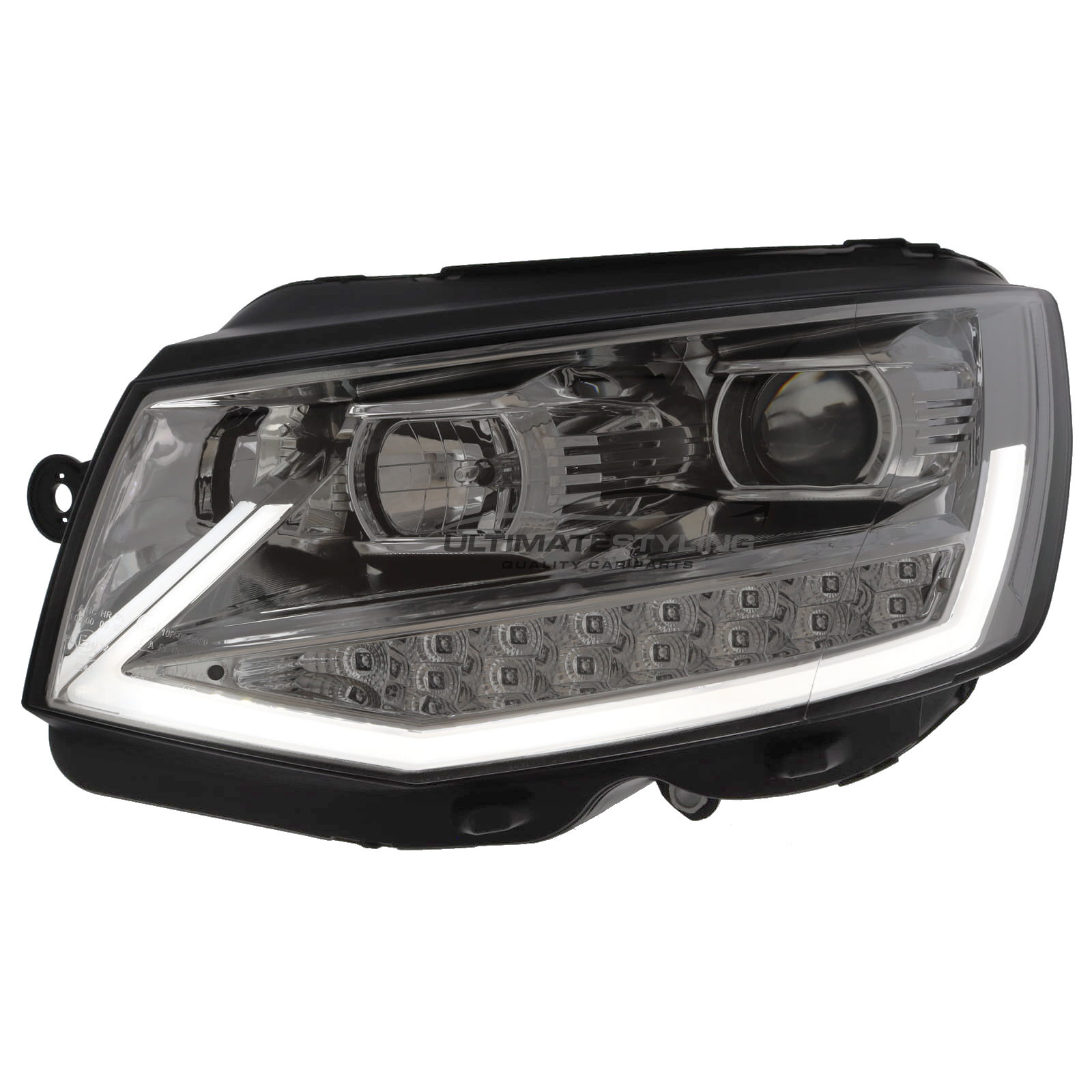 VW Transporter T6 2015-2020 LED DRL Projector Headlights Headlamps Chrome Inner LED Indicators