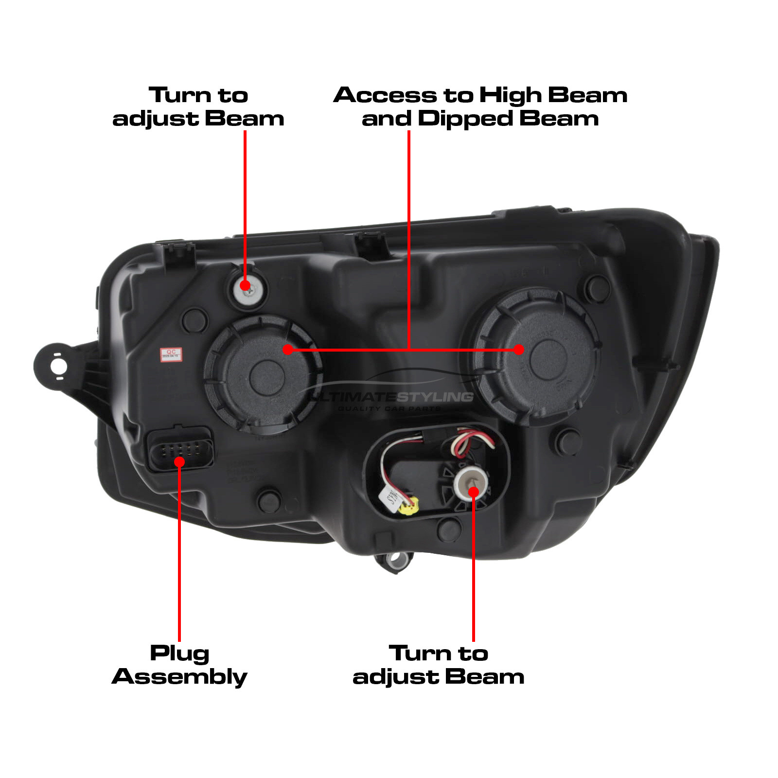 VW Transporter T6 2015-2020 Upgrade Headlights Black Inner LED Lightbar DRL with LED Dynamic Indicators Projector Xenon Look
