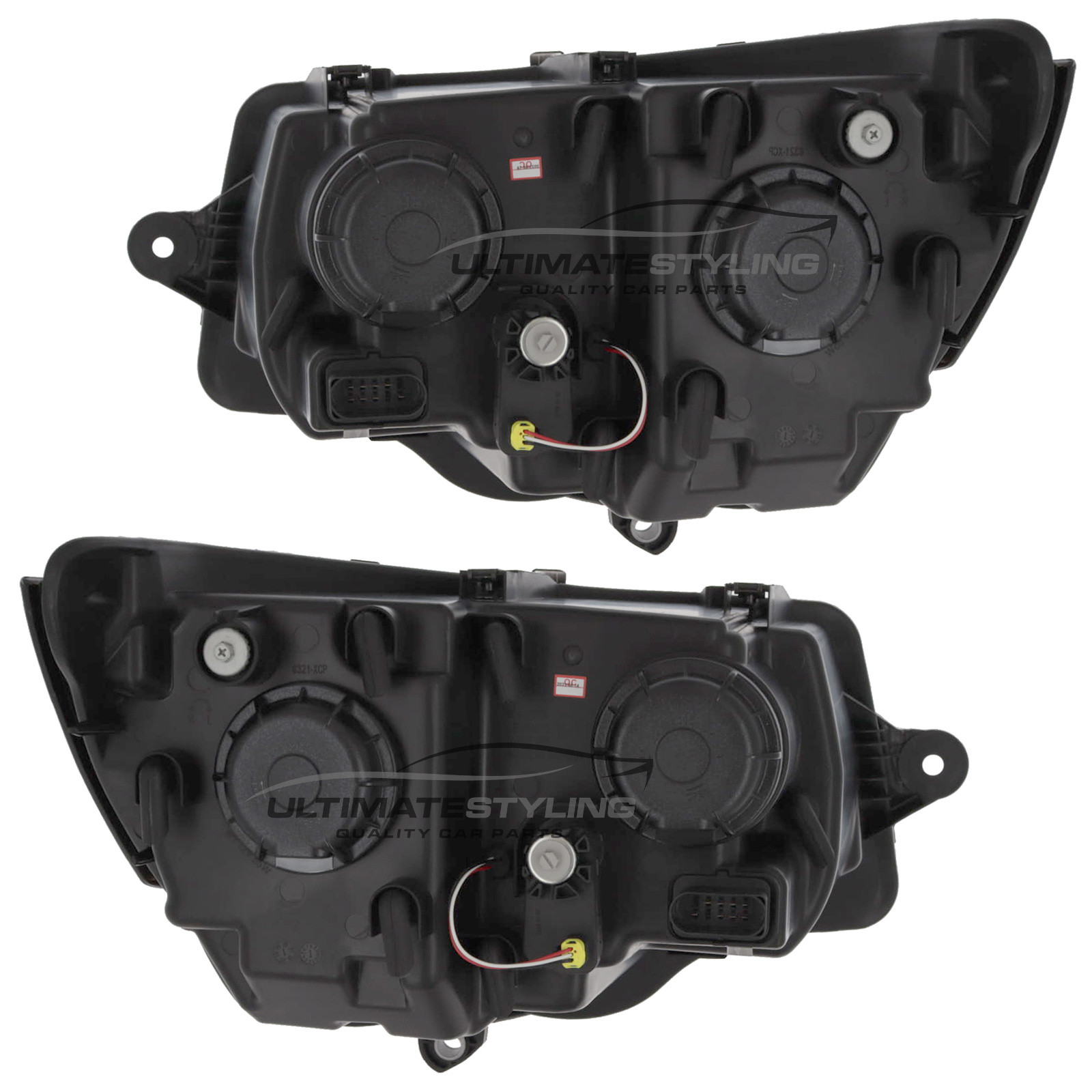 VW Transporter T6.1 2020-2024 Upgrade Headlights Black Inner LED Lightbar DRL with LED Dynamic Indicators Projector Xenon Look