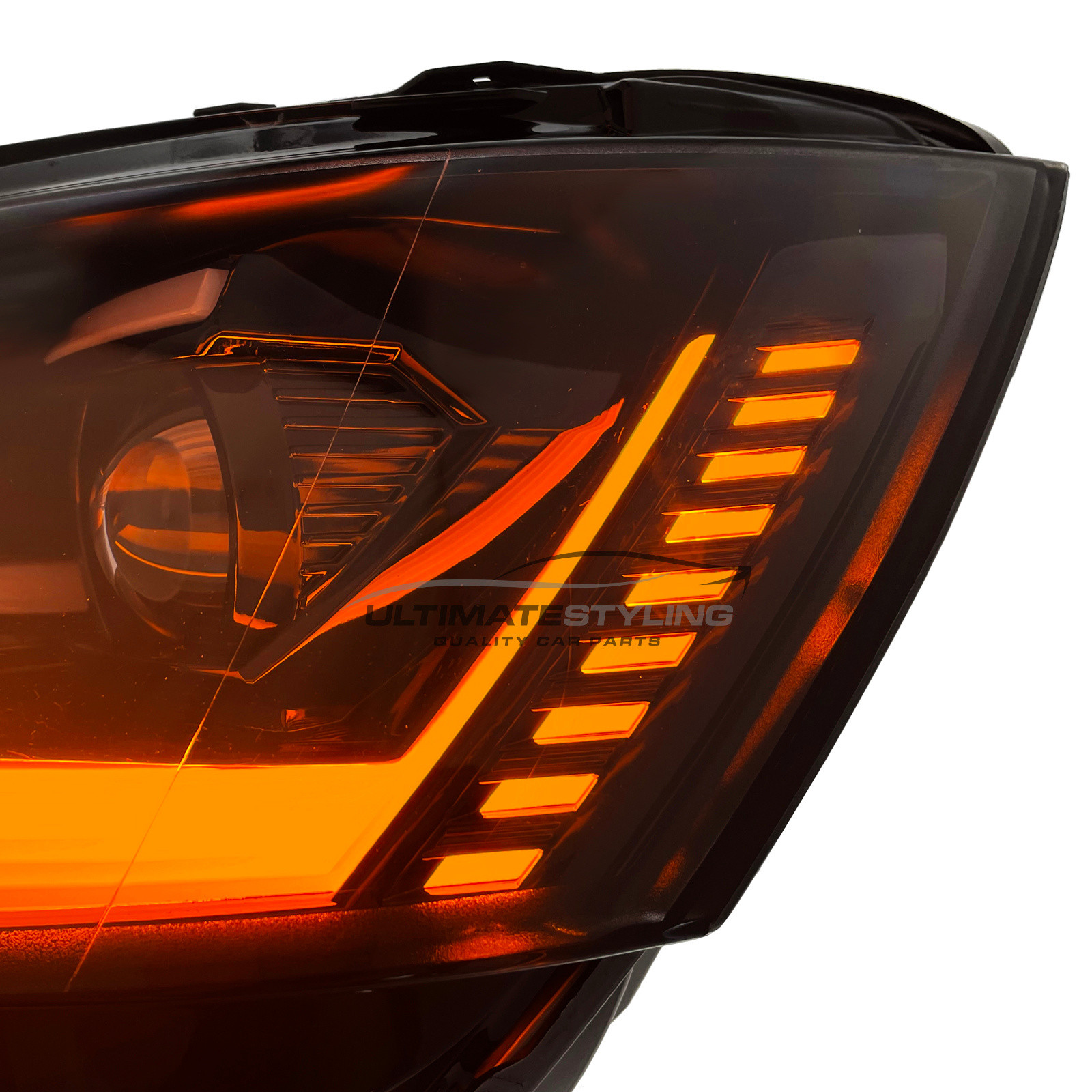 VW Transporter T6.1 2020-2024 Upgrade Headlights Black Inner LED Lightbar DRL with LED Dynamic Indicators Projector Xenon Look