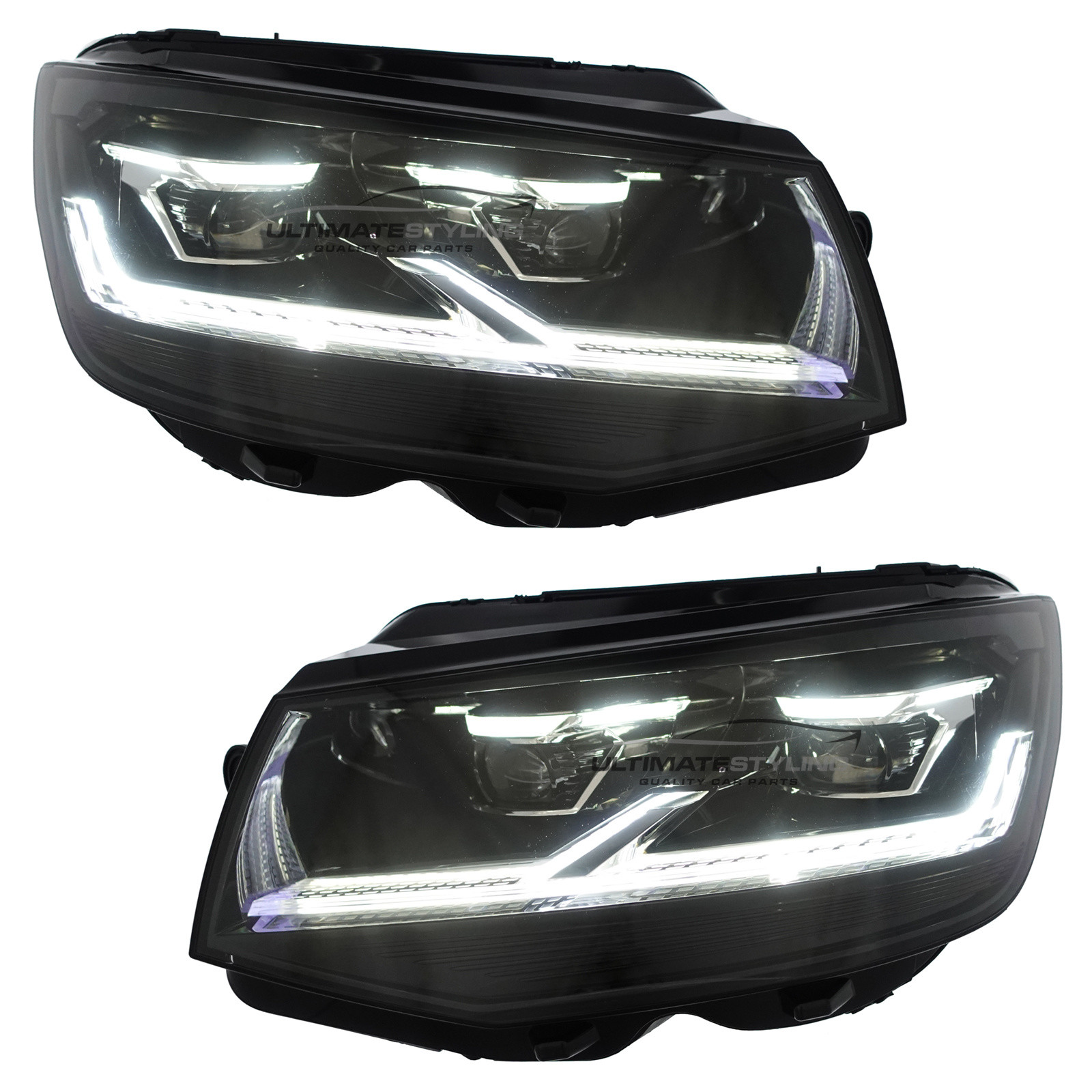 VW California / Caravelle / Transporter Performance Headlights - Full LED With LED Daytime Running Lights (DRL) - LED