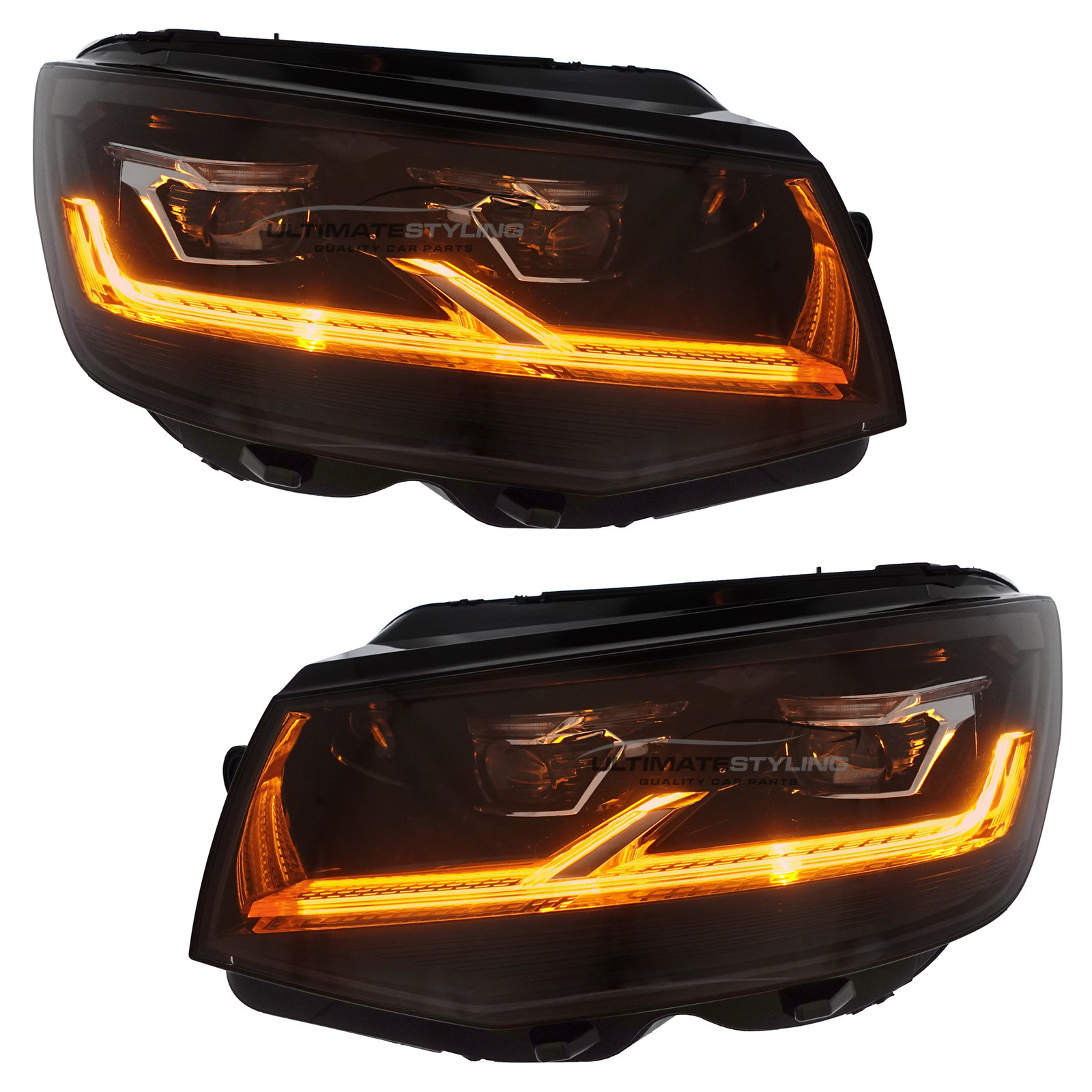 VW California / Caravelle / Transporter Performance Headlights - Full LED With LED Daytime Running Lights (DRL) - LED