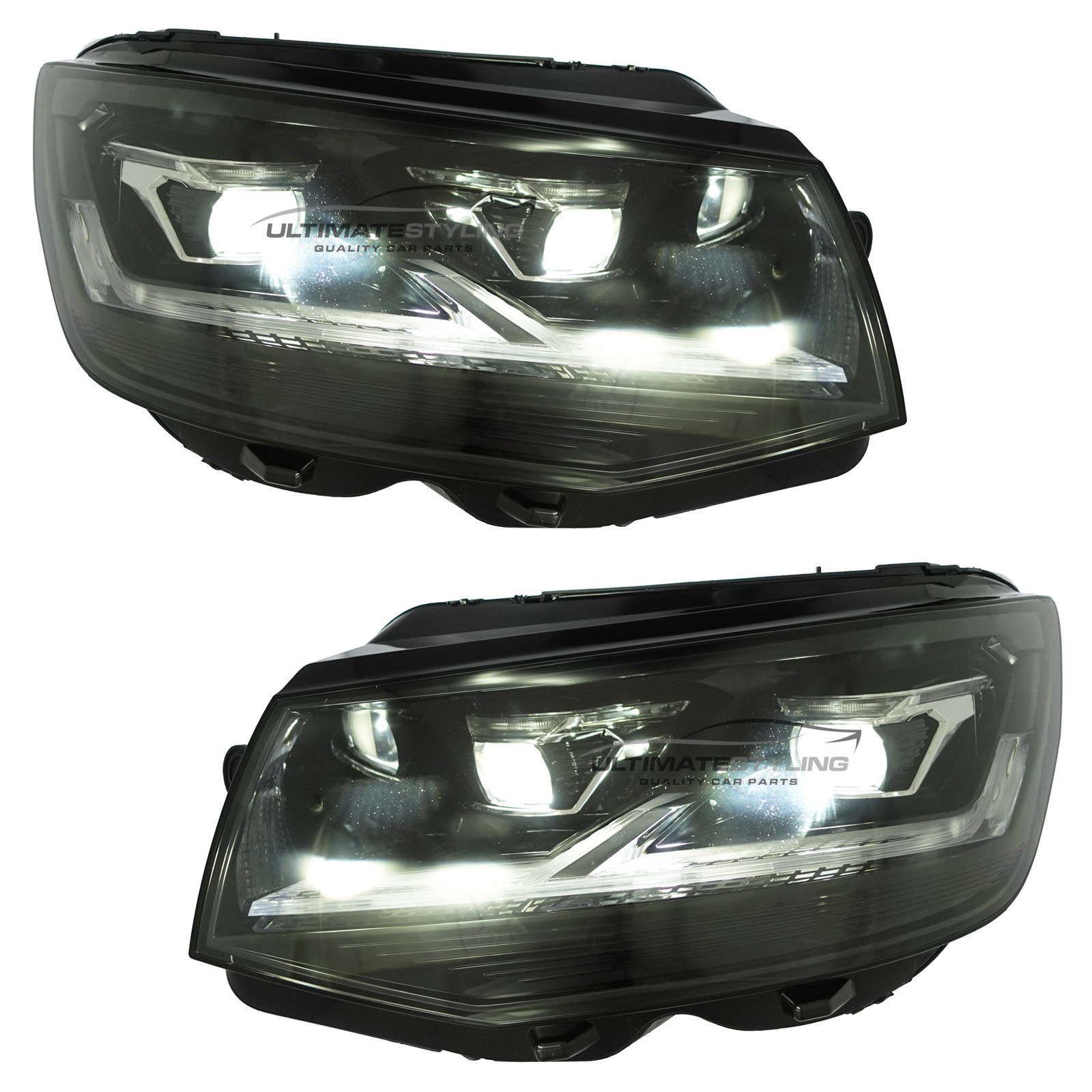 VW California / Caravelle / Transporter Performance Headlights - Full LED With LED Daytime Running Lights (DRL) - LED