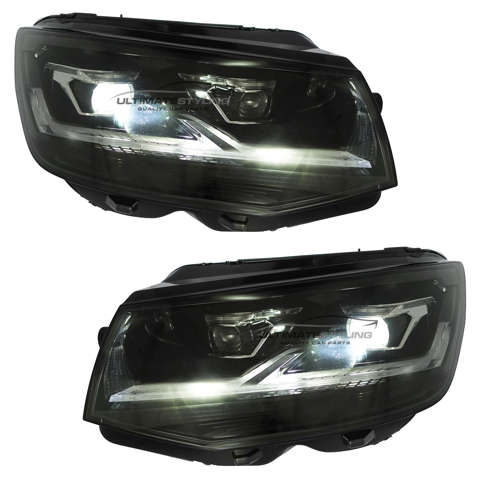 VW California / Caravelle / Transporter Performance Headlights - Full LED With LED Daytime Running Lights (DRL) - LED