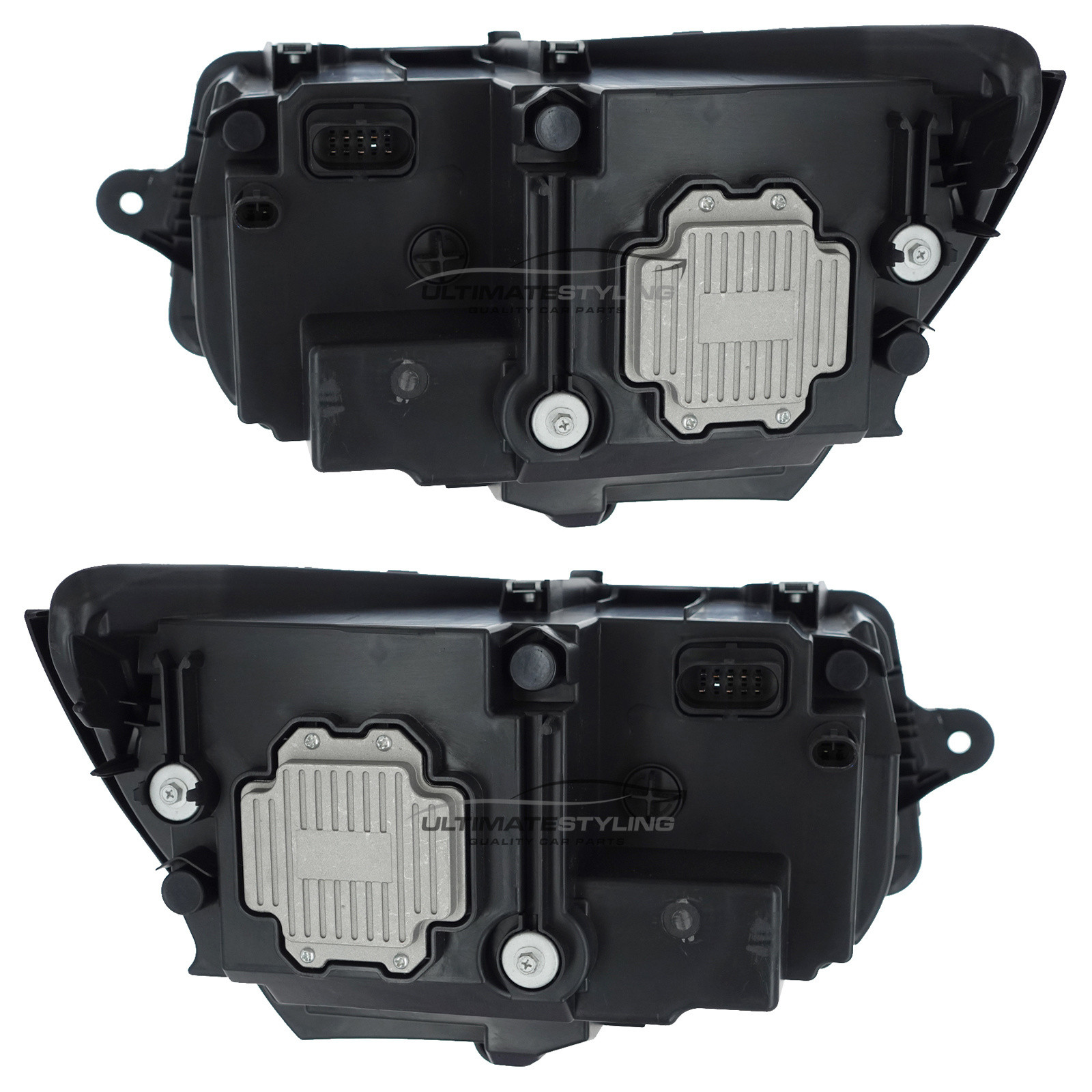 VW Transporter T6.1 2020-2024 Upgrade Headlights Black and Chrome Inner FULL LED Lightbar DRL with LED Indicators (T6.1 factory LED Headlight Look)