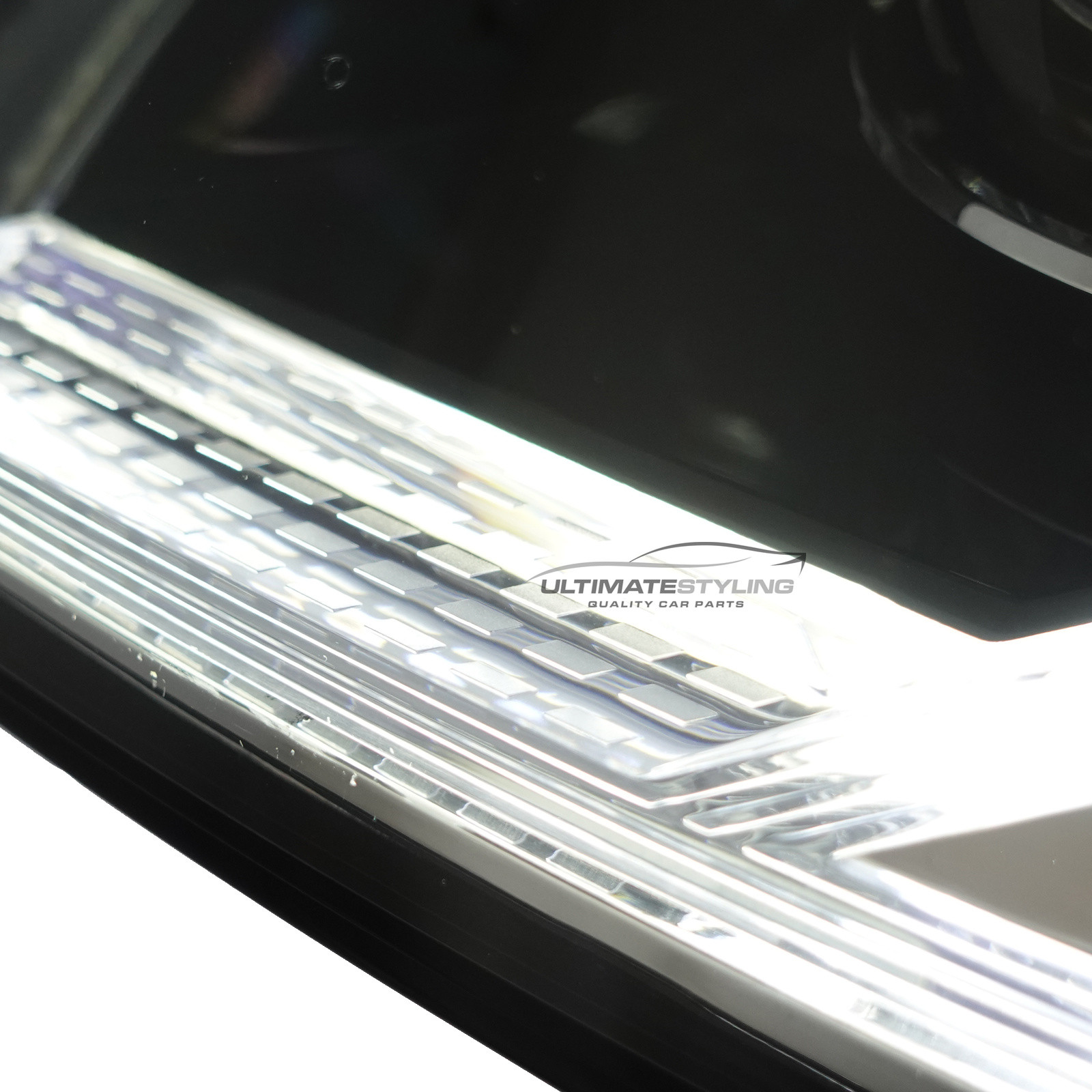 VW Transporter T6.1 2020-2024 Upgrade Headlights Black and Chrome Inner FULL LED Lightbar DRL with LED Indicators (T6.1 factory LED Headlight Look)