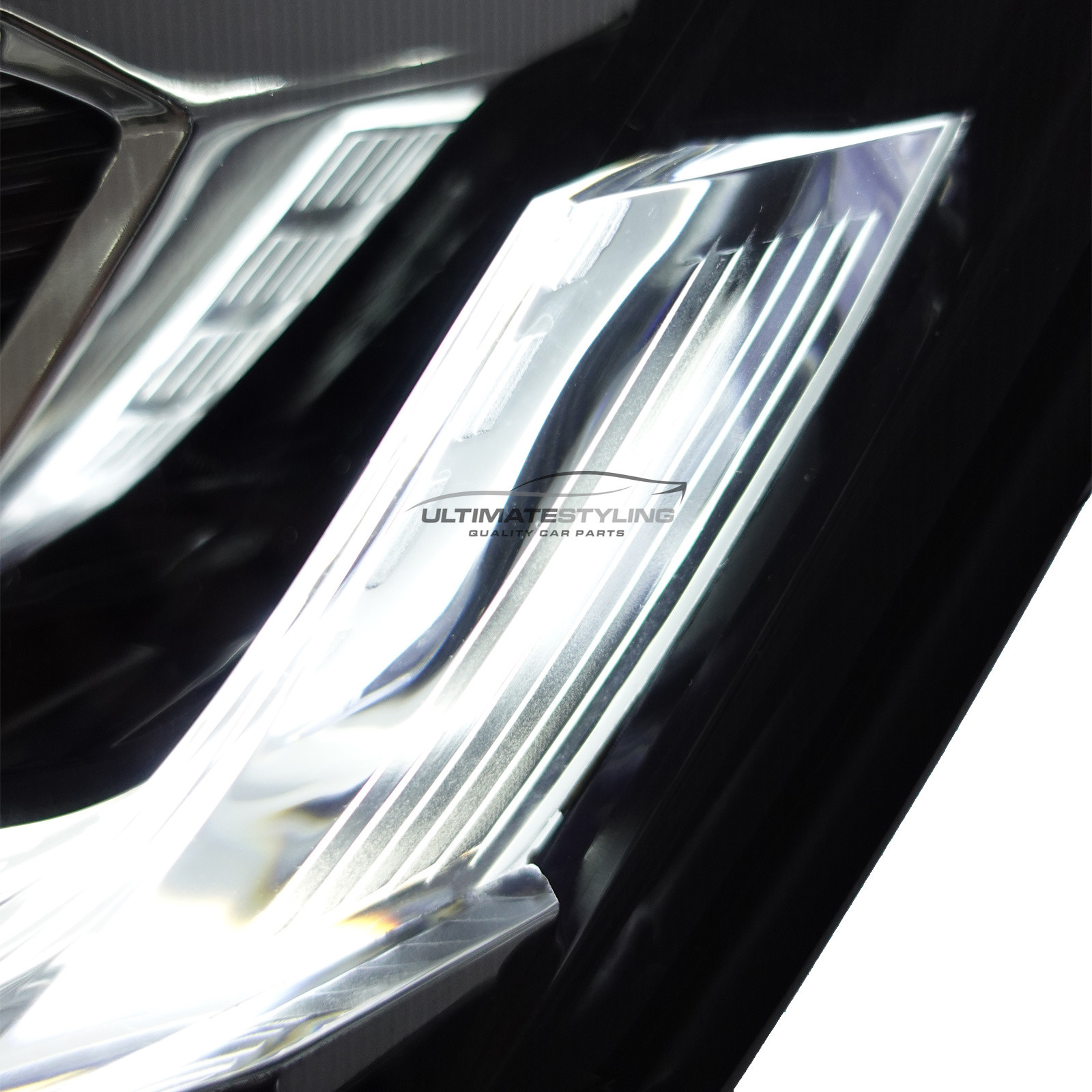 VW Transporter T6.1 2020-2024 Upgrade Headlights Black and Chrome Inner FULL LED Lightbar DRL with LED Indicators (T6.1 factory LED Headlight Look)