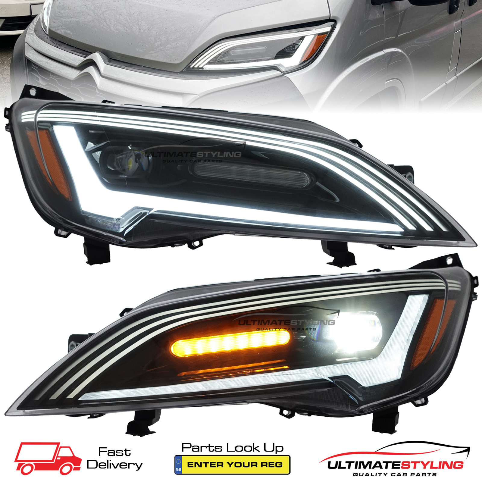 Performance Headlights for Peugeot Boxer